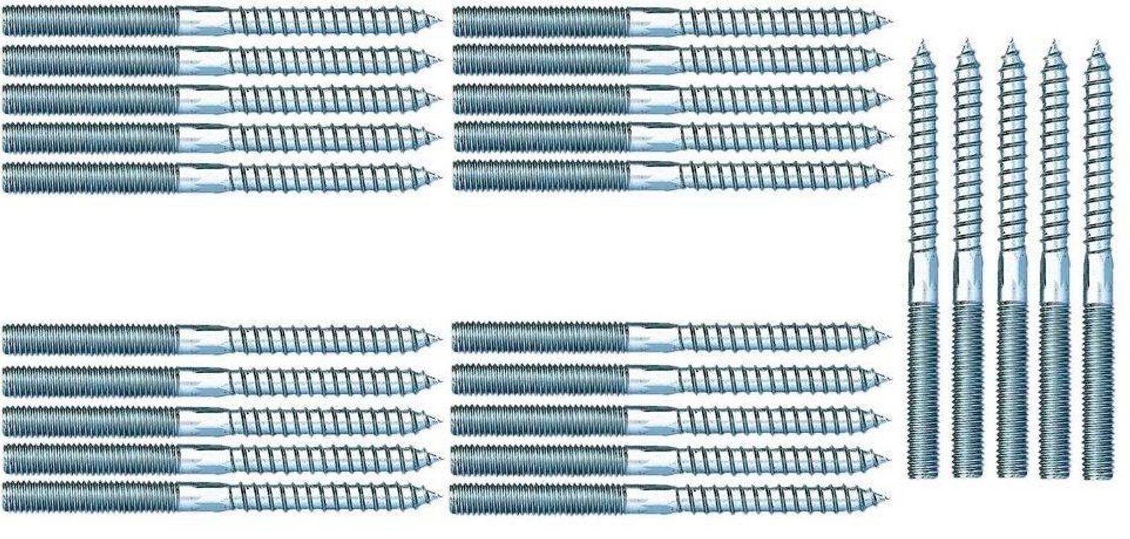 Stockschraube Stahl verzinkt M8 x 50 TX25 Beutel á 25 Stück
