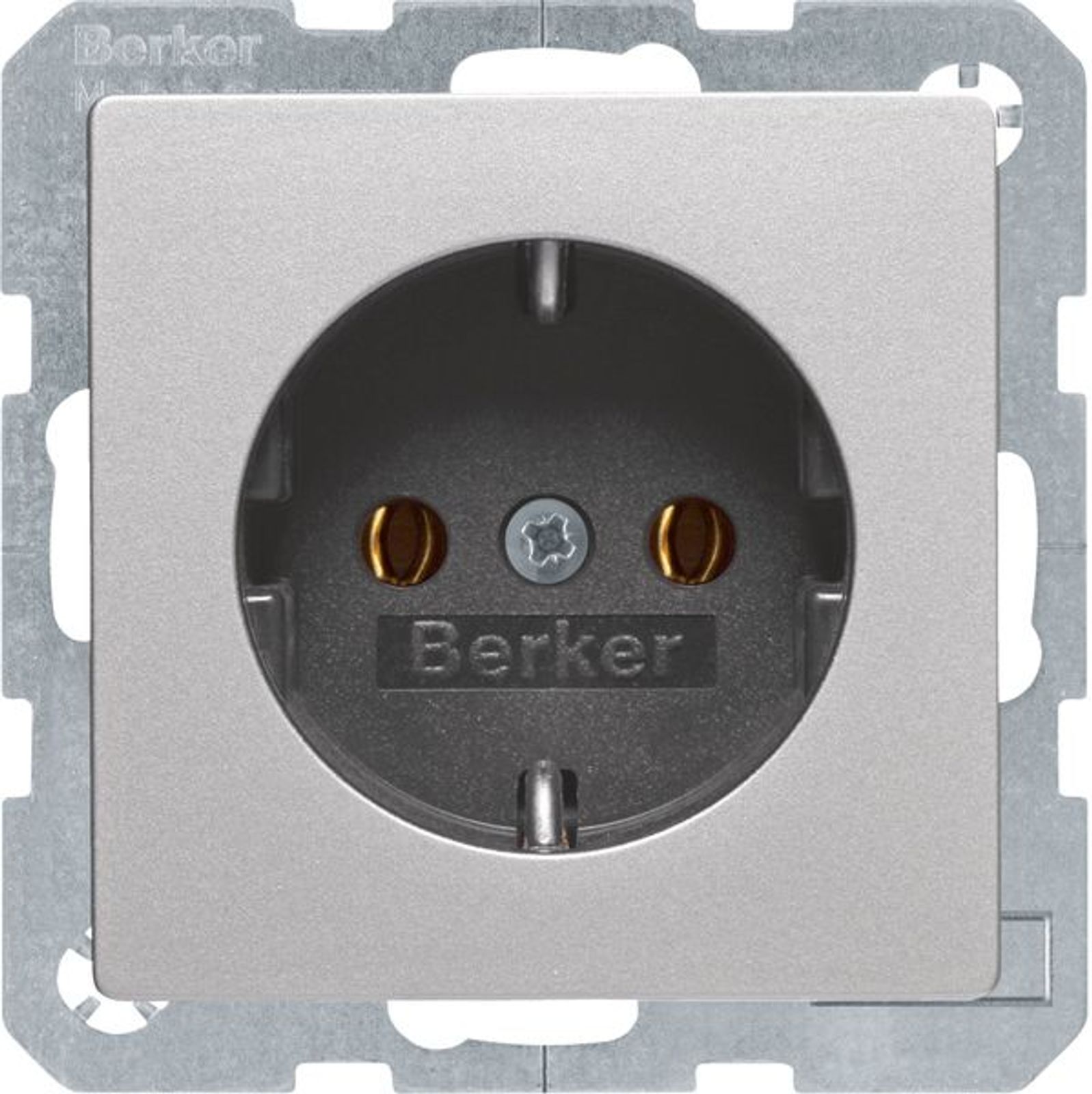 Berker 47436084 Steckdose SCHUKO Q.1/Q.3 alu samt, lackiert