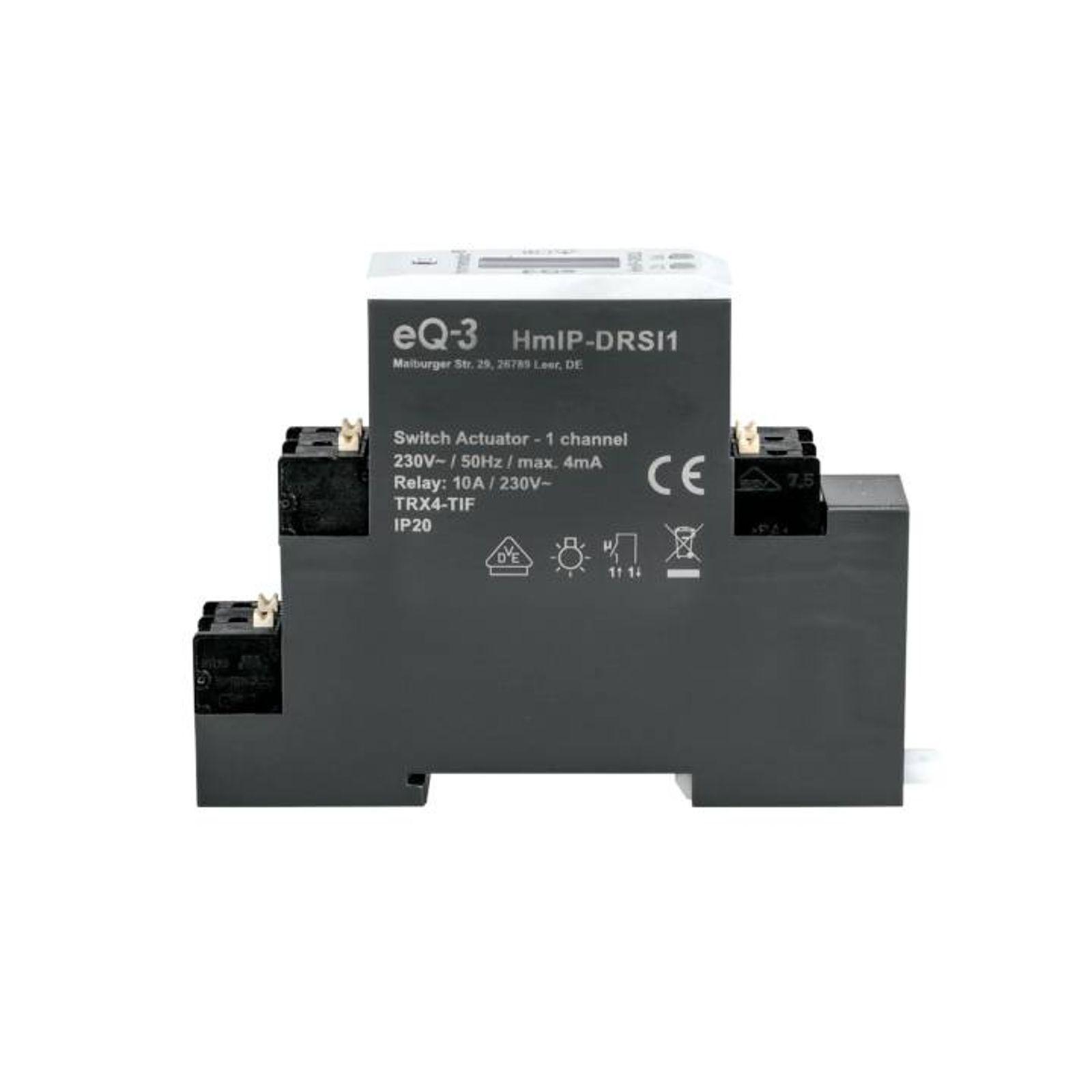 Homematic IP Smart Home Funk-Schaltaktor für Hutschienenmontage, HmIP-DRSI1, 1-fach