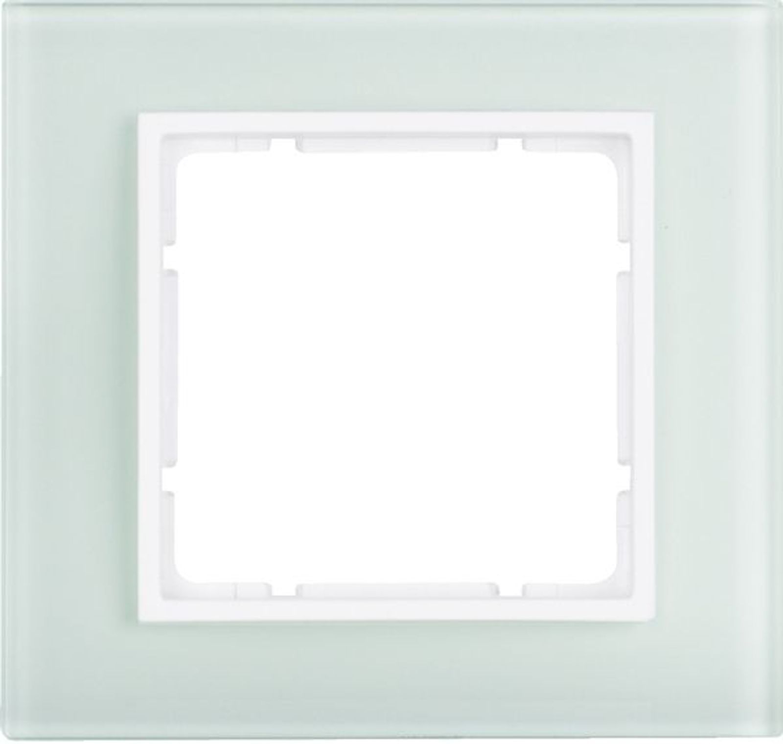 Berker 10116909 Glasrahmen 1fach, B.7, Glas polarweiß/polarweiß matt