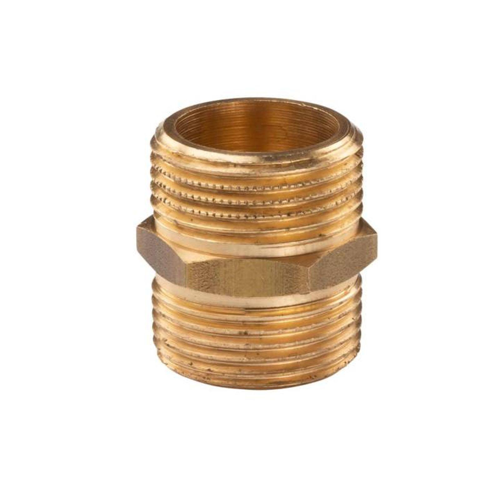 Messing Gewinde-Fitting Doppelnippel 3/4"AG - 3/4"AG (DN 20) - schwere Ausführung
