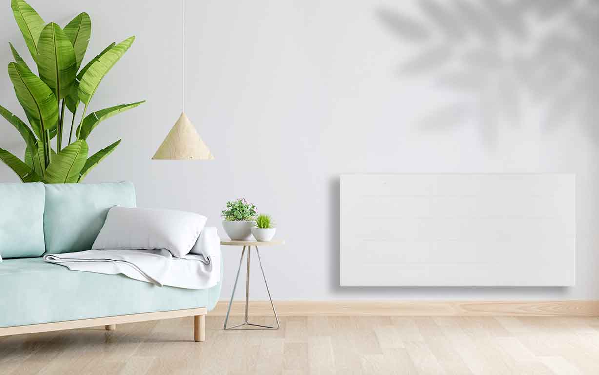 Konvektorheizung im moderen Wohnzimmer