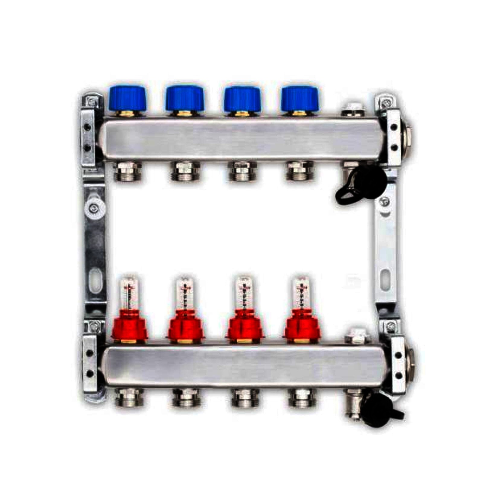 50 m² Set Tackersystem Rollbahn 20 mm WLG 045 16x2 Alu-Verbundrohr Raster 15 cm 4 Heizkreise LCD Regler 230 V + Zubehör