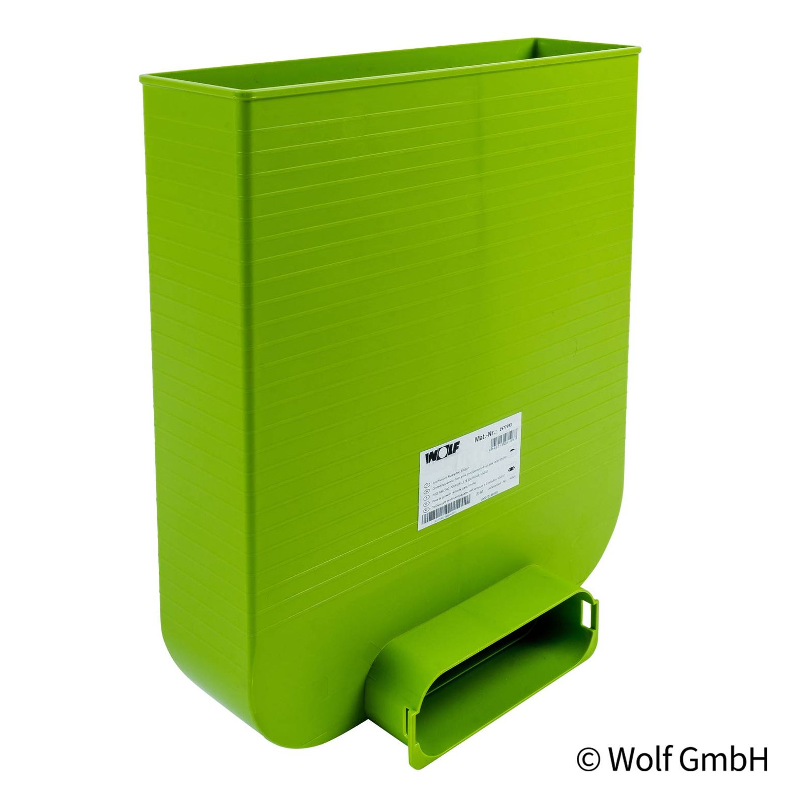 Wolf Anschlussteil für Flachkanal 50x140 Bodengitter, 90 Grad, Länge 240 mm
