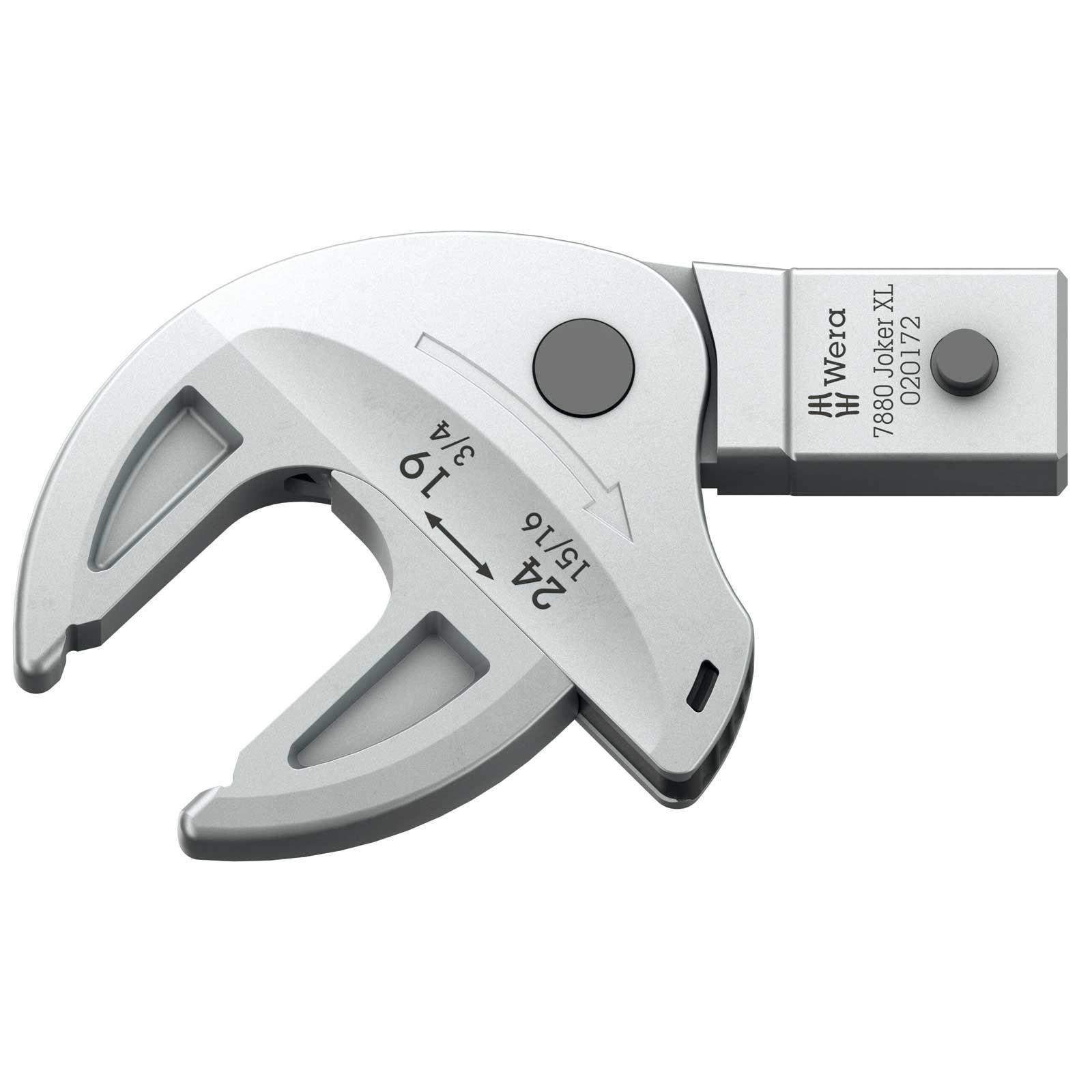 Wera 7880 Joker XL Selbstjustierender Einsteck-Maulschlüssel für Schlüsselweite 19-24 mm, 14x18 mm