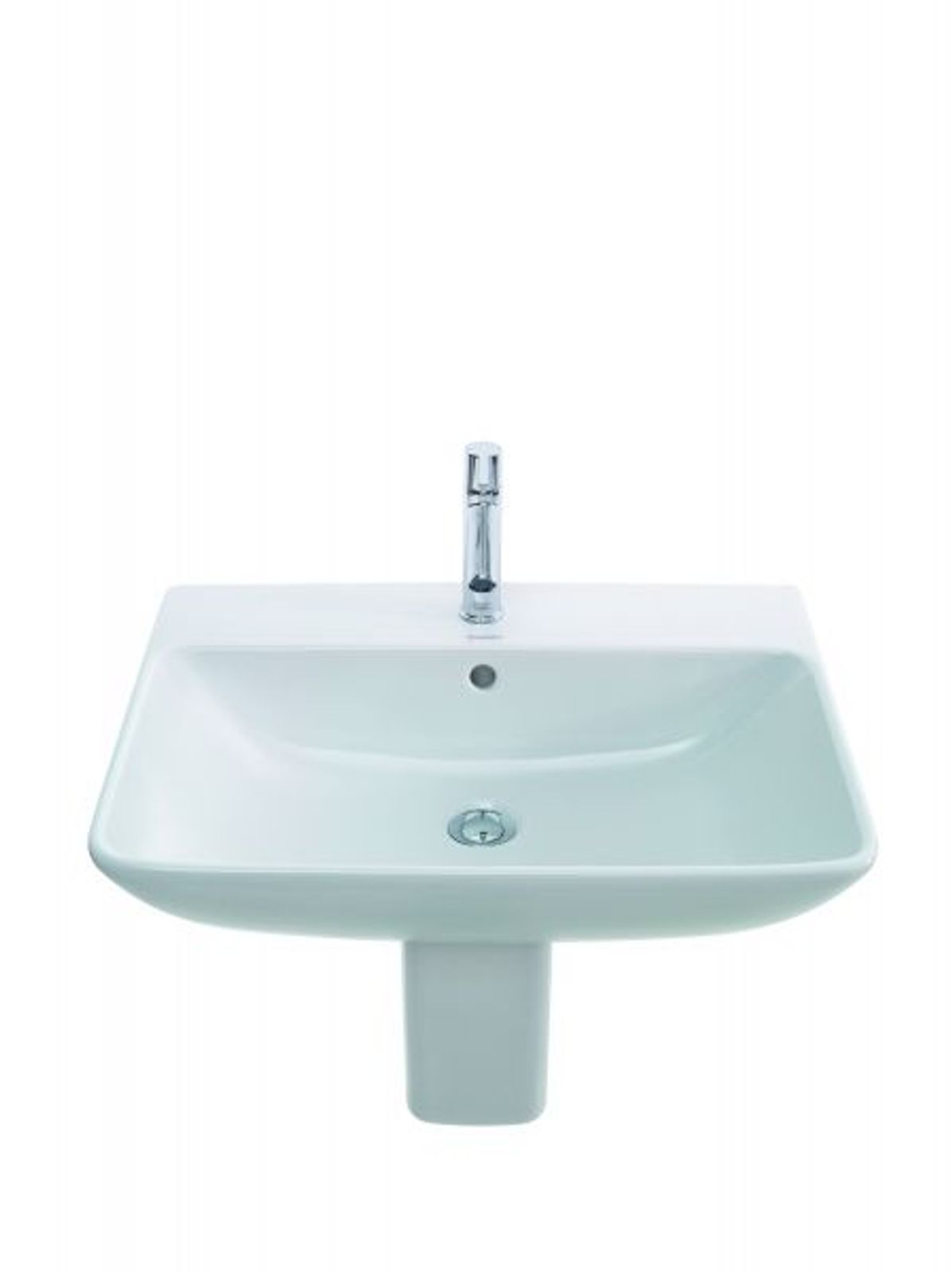 Waschtisch ME by Starck 650 mm mit ÜL, mit HLB, 1 HL, weiß
