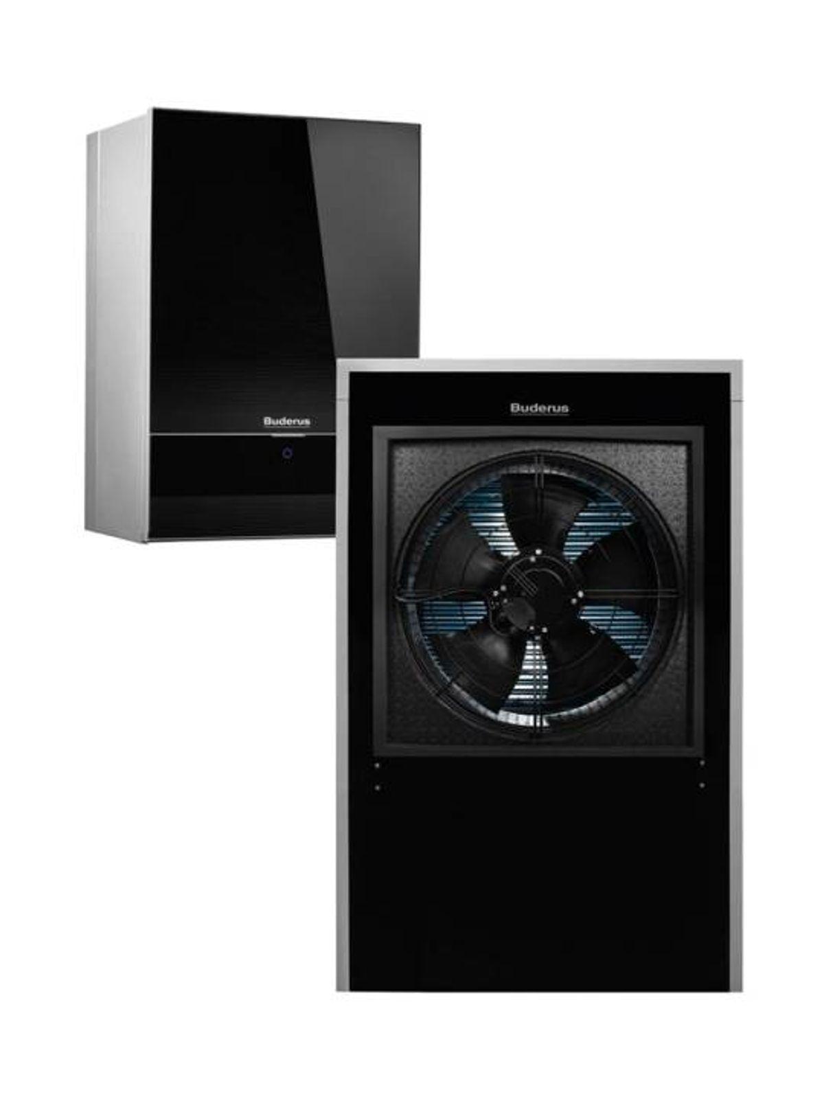 Buderus Wärmepumpenset WLW196i IR-8 S heizen 16 kW kühlen 11,92 kW mit Bedieneinheit RC100H Zubehör ohne Speicher