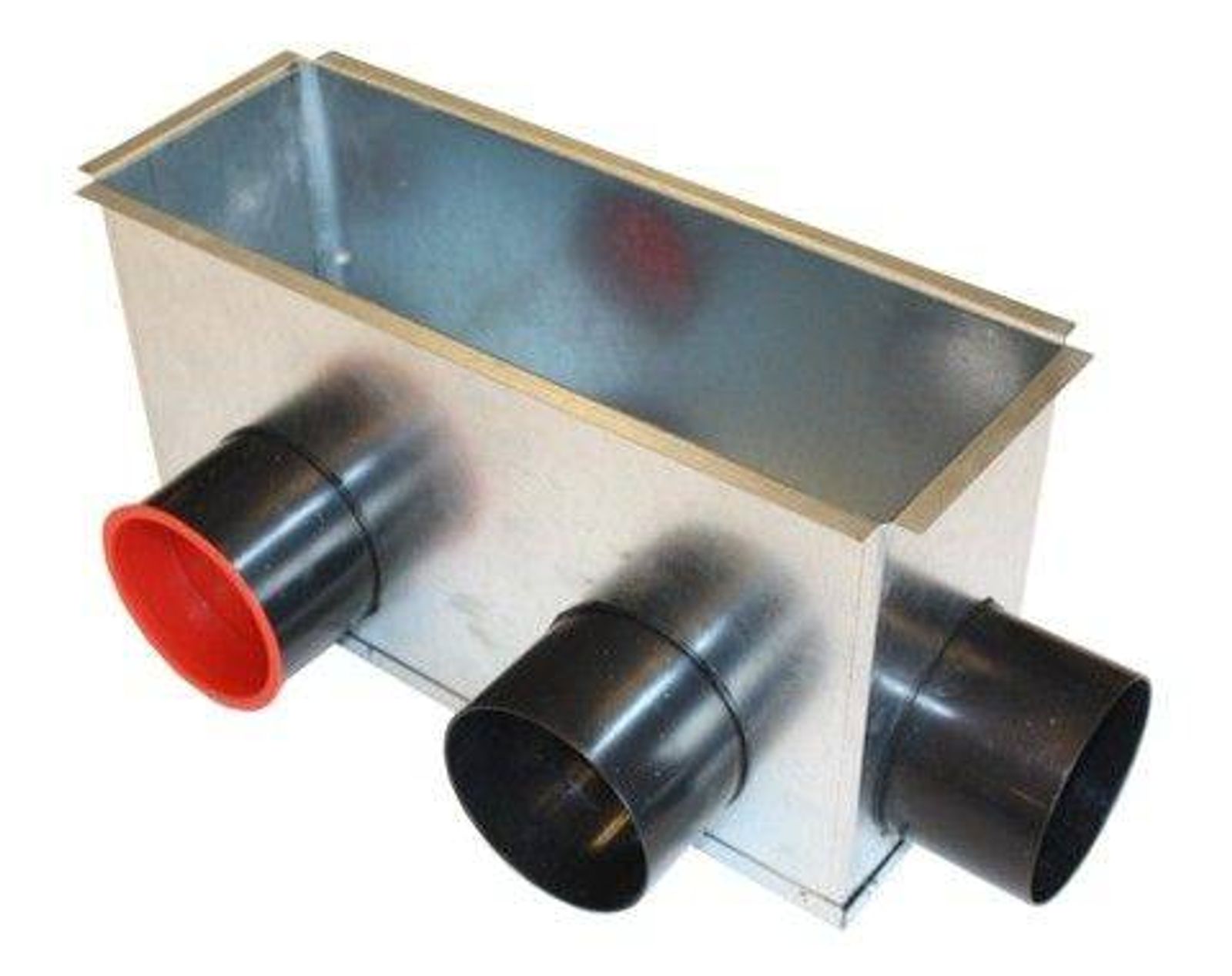 3-fach Luftanschlusskasten Zu- und Abluftgitter DN 75 mm 305 mm x 102 mm