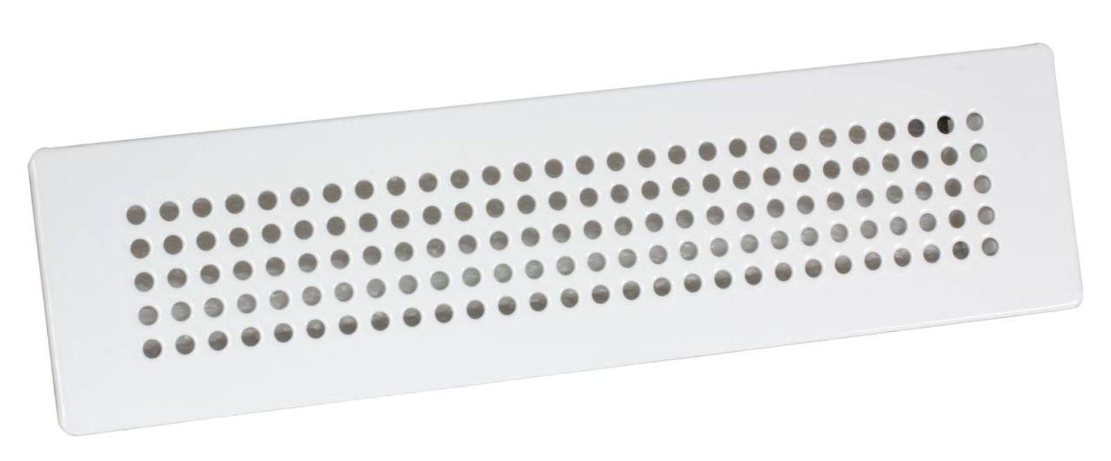 Gitter für Luftanschlusskasten Rundloch Weiß Wand Decke 305 mm x 57 mm