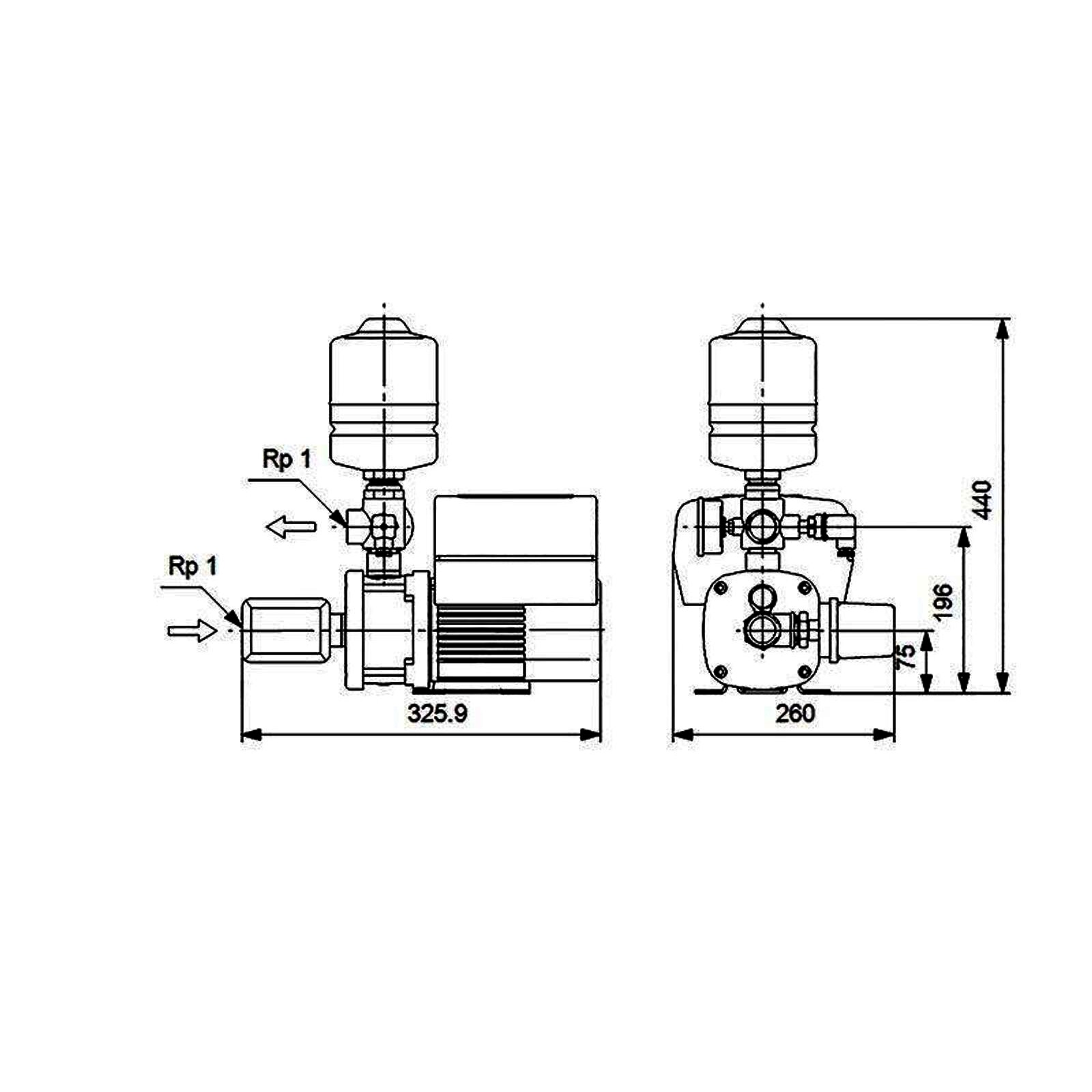 Grundfos Hydro Mono CMBE 1-44 AVBE Trinkwasservariante