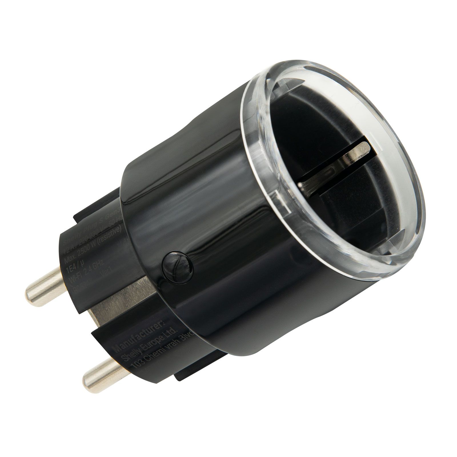 Shelly Plug S Gen3 Smarter, Matter-kompatibler Stecker mit Leistungsmessung, schwarz