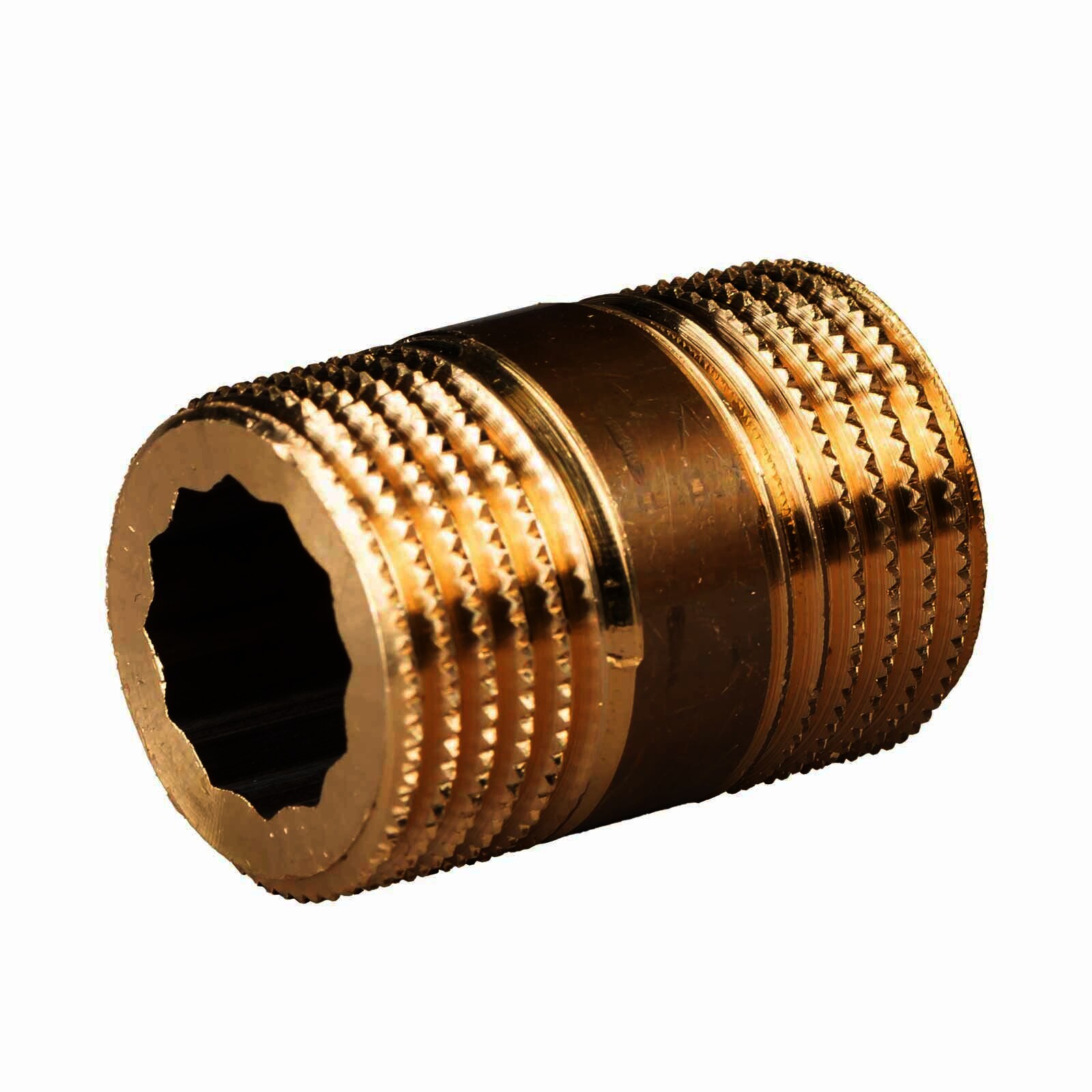 Messing Gewinde-Fitting Distanz Doppelnippel 3/4"-3/4" L= 30 mm, schwere Ausführung