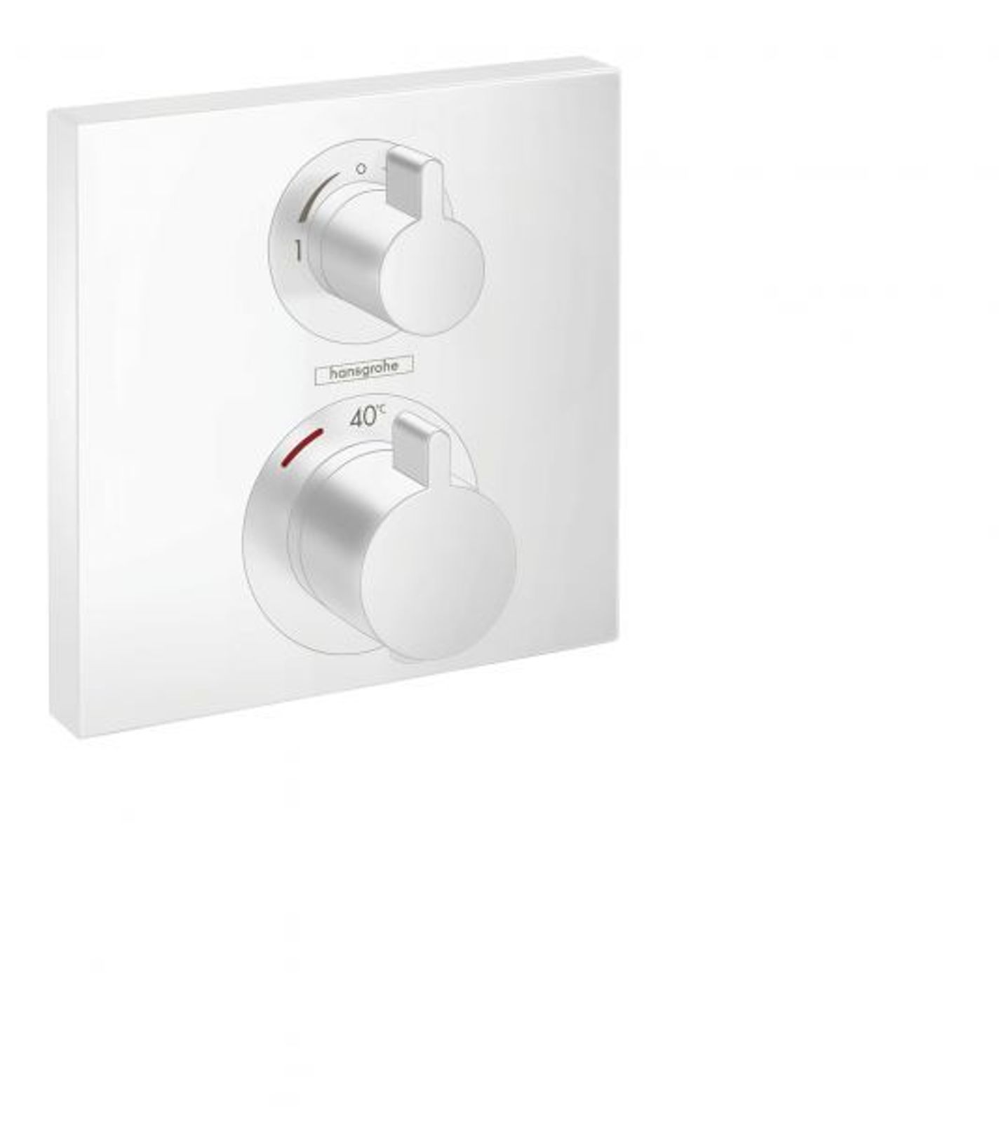 hansgrohe Thermostat Unterputz Ecostat Squarechts Fertigset 2 Verbraucher mattweiß