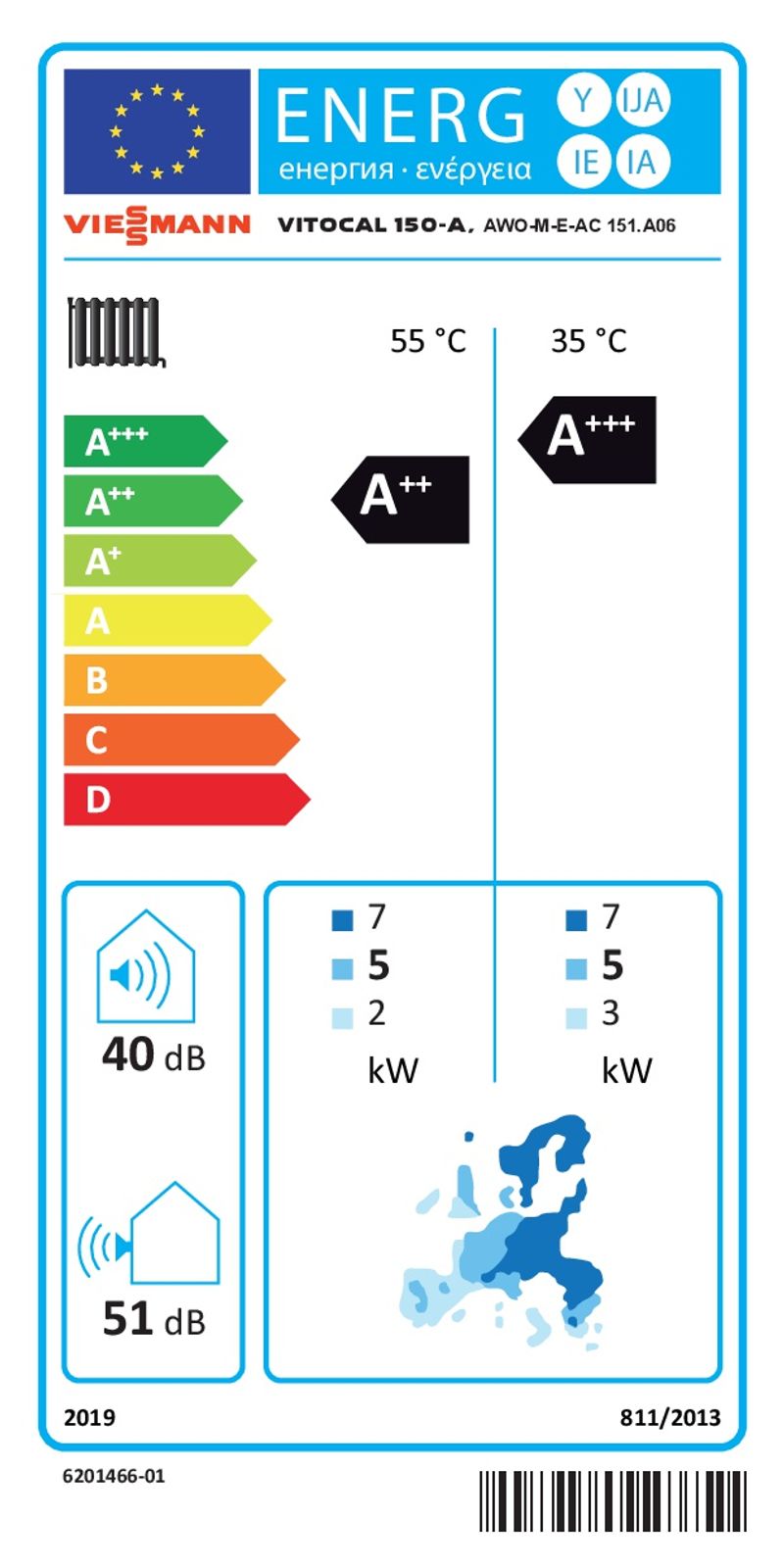 Viessmann Paket Vitocal 150-A Luft/Wasser-Wärmepumpe 5,6 kW AWO-M-E-AC 151.A06 230V Monoblock mit Speicher Vitocell 100-V CVWC 250l