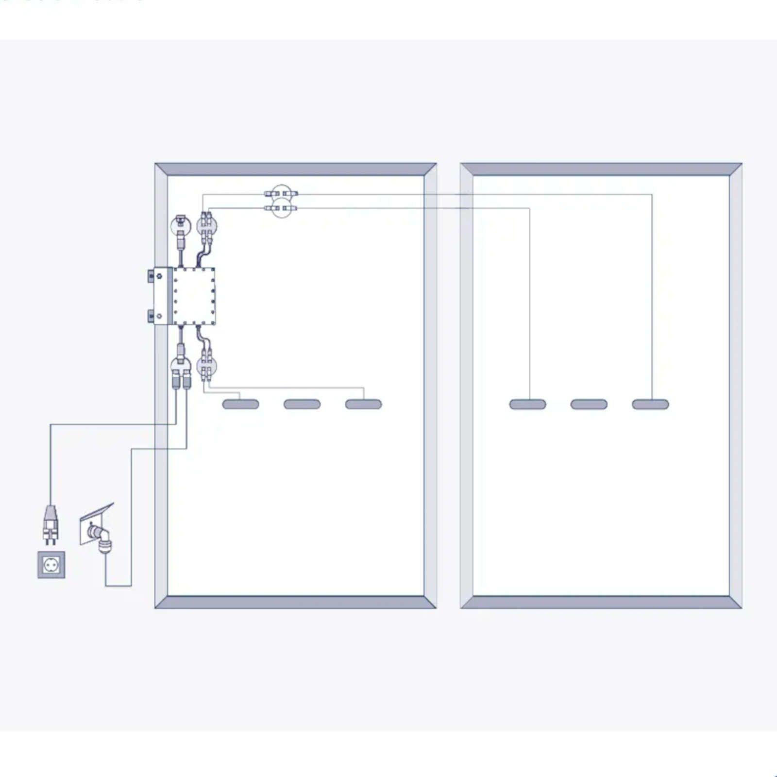 Priwatt Balkonkraftwerk priBasic Duo Paket 2x 375 Wp/600 W Solaranlage ohne Halterung inkl. Wechselrichter Hoymiles