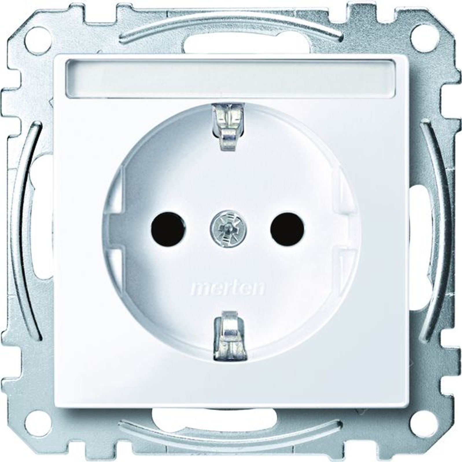 Merten Steckdose 1-fach aktivweiß glänzend UP mit BS BSF System M MEG2302-0325 IP20