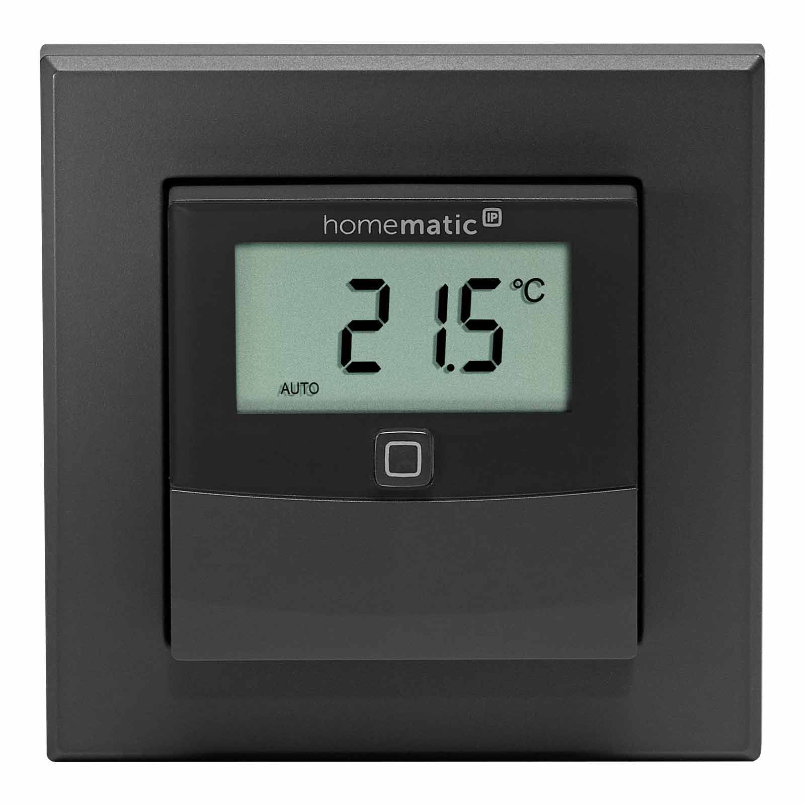 Homematic IP Smart Home Temperatur- und Luftfeuchtigkeitssensor mit Display innen HmIP-STHD-A anthrazit