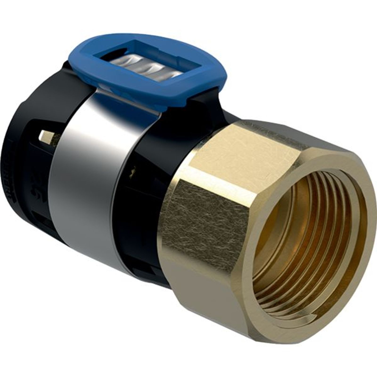 Geberit FlowFit Übergang mit Innengewinde bleifreie Siliziumbronze 16mm-3/4"
