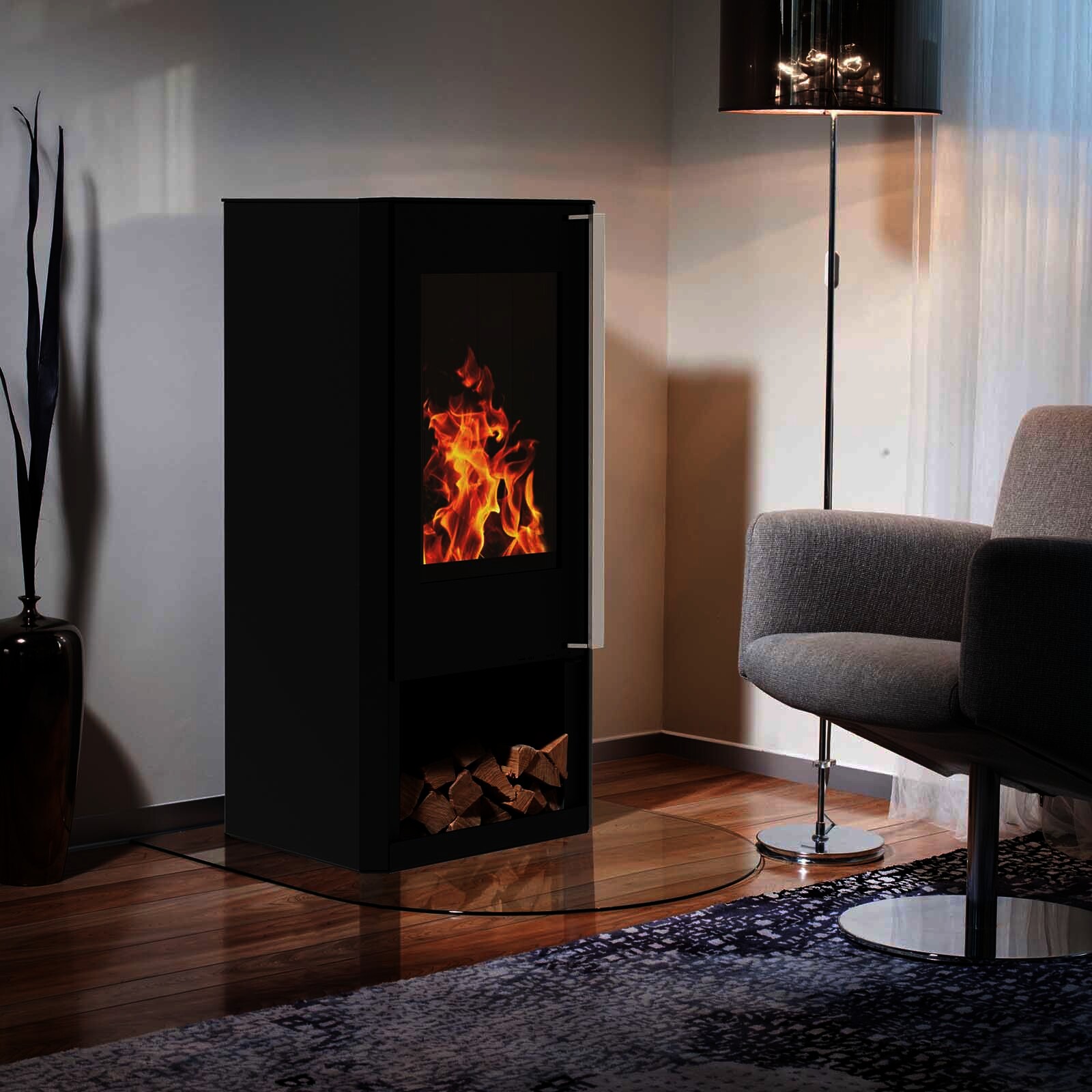 Wamsler Kaminofen Turon KF 113-20 Stahl schwarz 8 kW