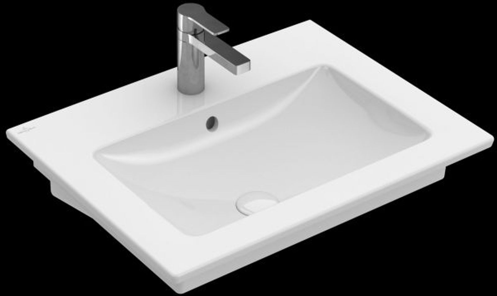 Villeroy & Boch Waschbecken Venticello 412465 650x500 mm Rechteck weiß Alpin C+