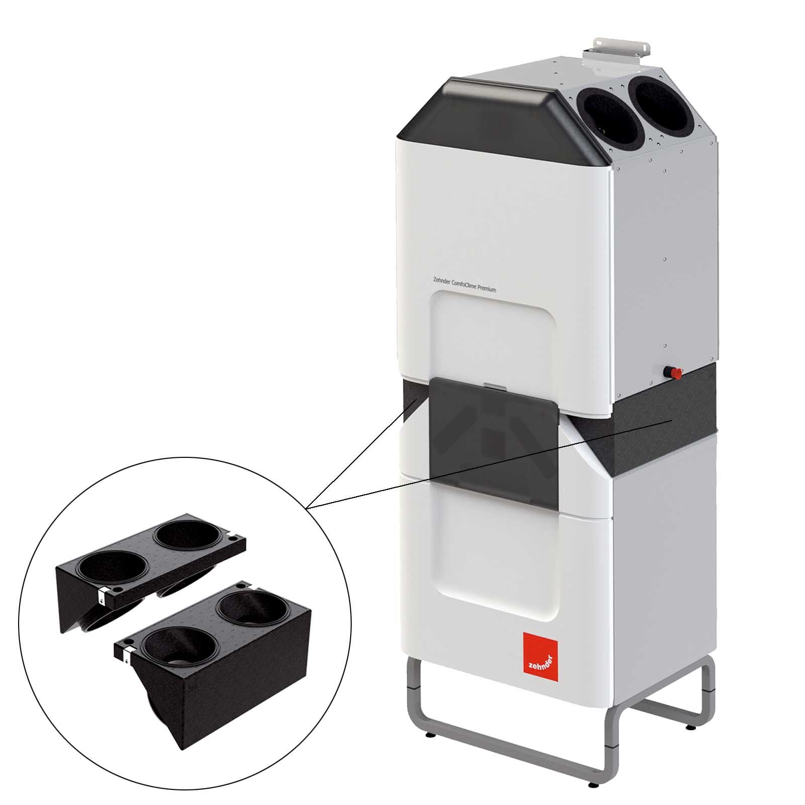 Zehnder ComfoClime Cool Komfort-Paket 24 mit Lüftungsgerät ComfoAir Q350 TR Enthalpie