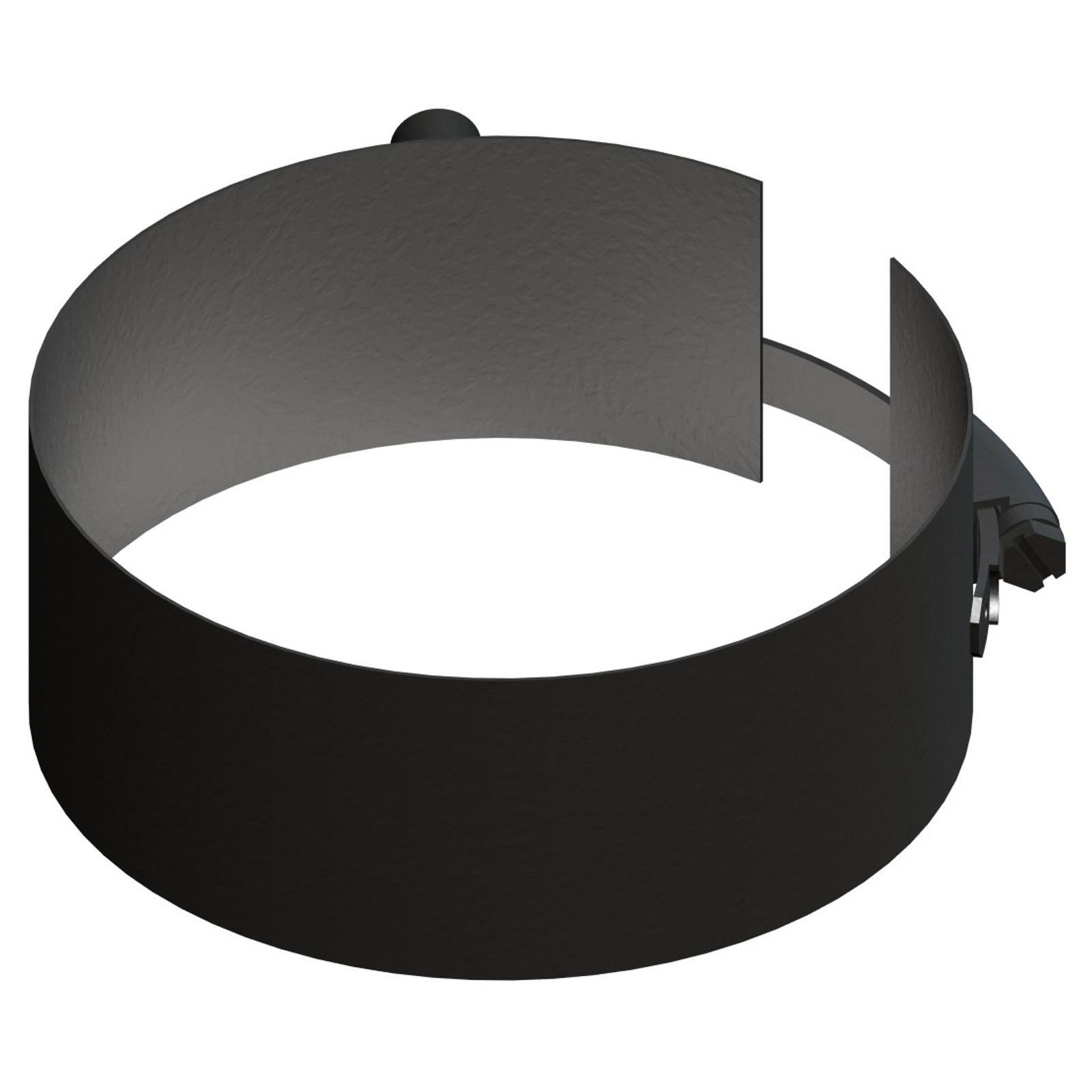 Jeremias PELLET-LINE Befestigungsschelle mit Gewindemuffe Edelstahl schwarz Ø 100 mm