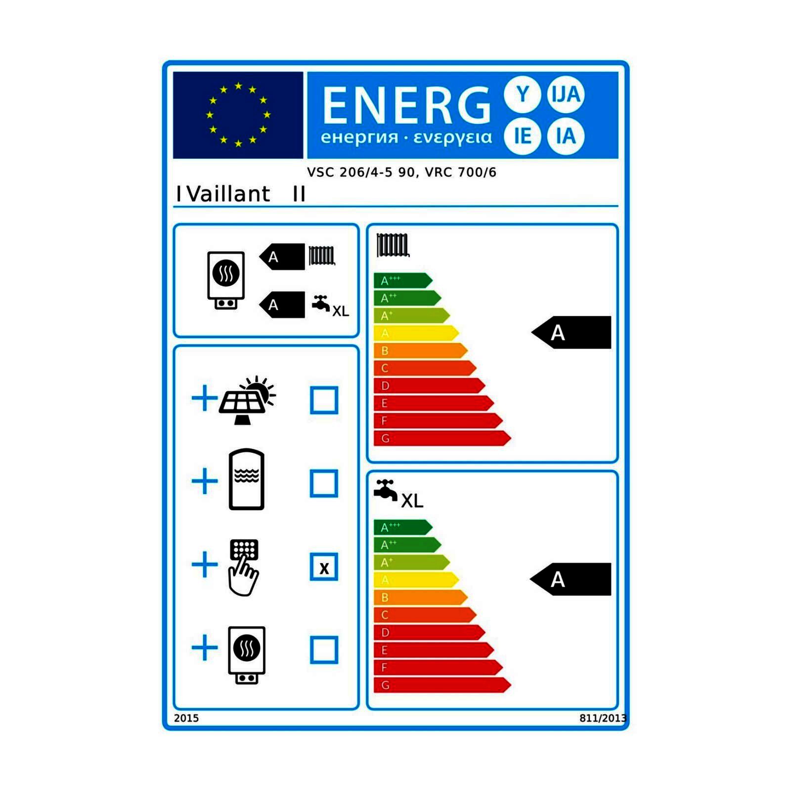 Vaillant Gas-Kompaktgerät Paket 1.336/5 ecoCOMPACT VSC 206/4-5 90 E, multiMATIC VRC 700/6, Anschlussset