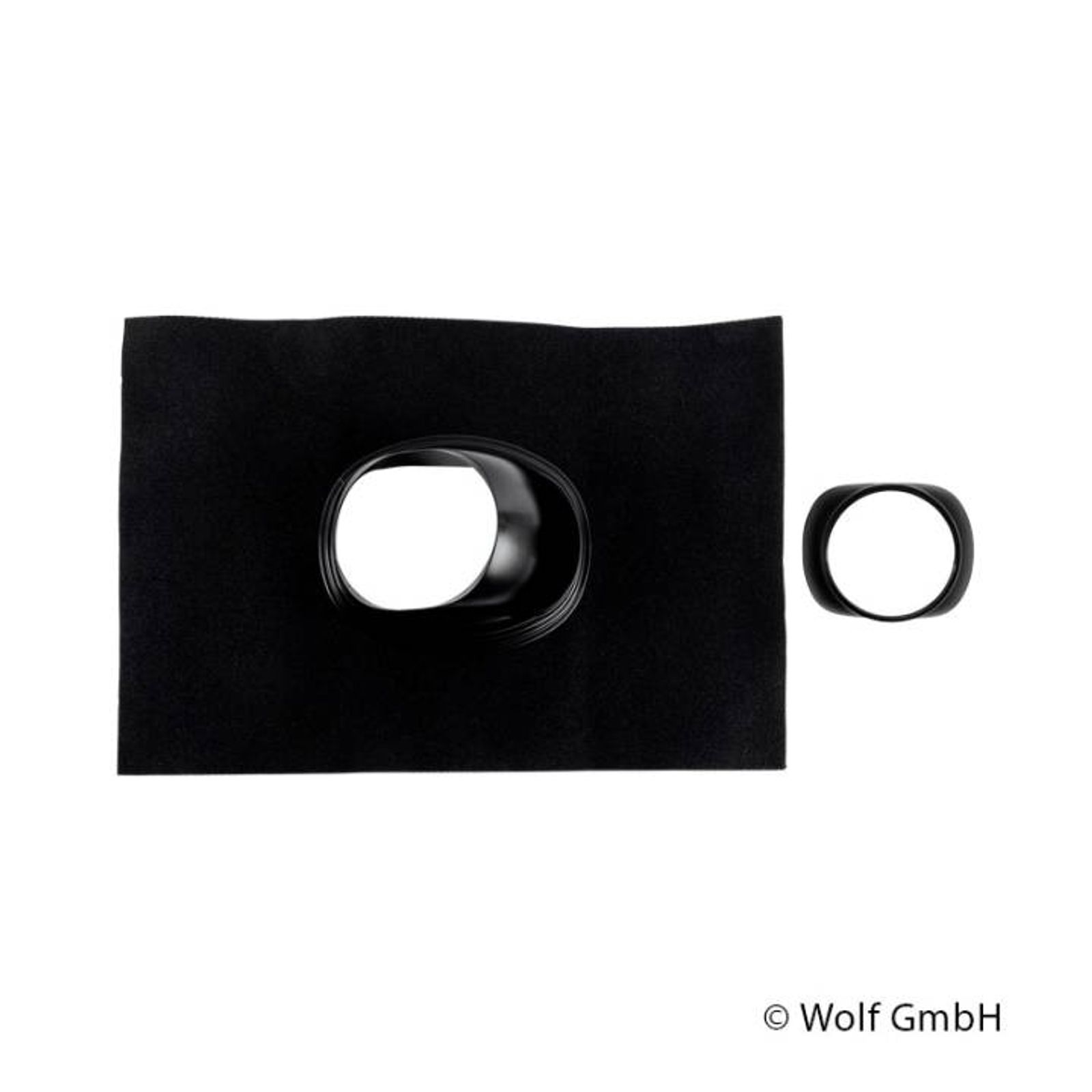 Wolf Universelle Dachpfanne schwarz für CWL-400 25 bis 45 Grad