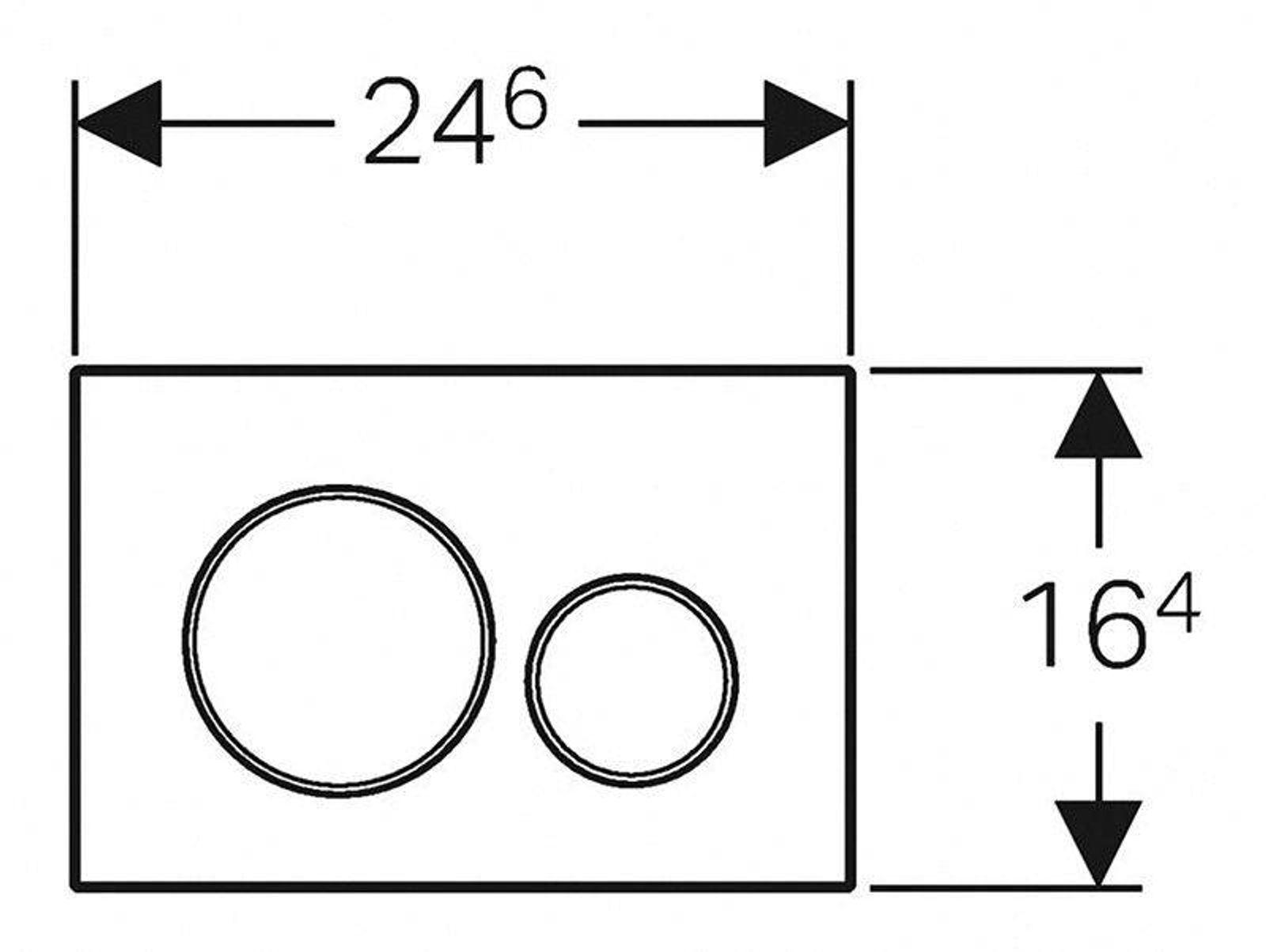 GEBERIT Betätigungsplatte SIGMA20 für 2-Mengen-Spülung, weiss / glanzchrom