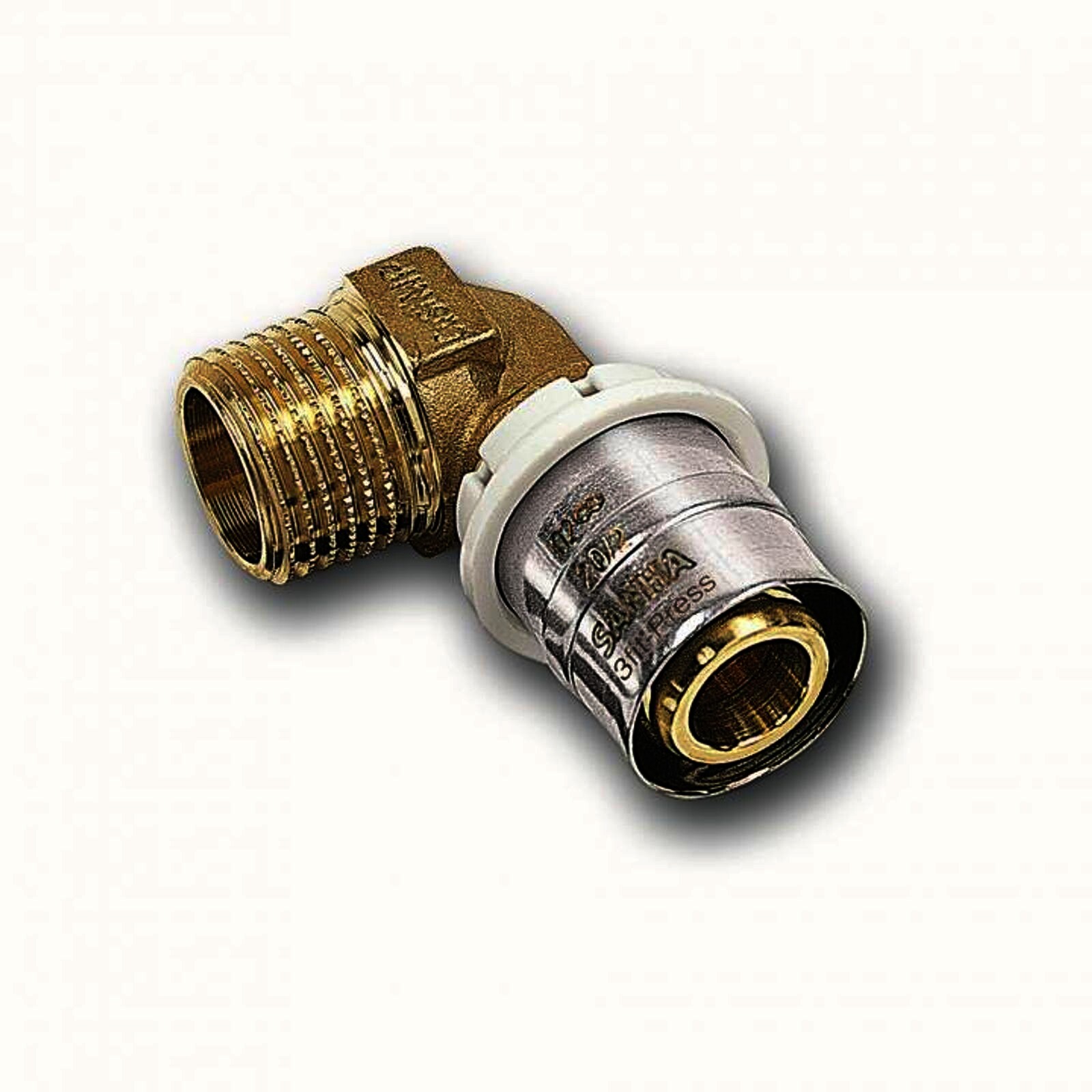 Aluverbund Pressfitting SANHA bleifrei Übergangswinkel Außengewinde16 x 2 - 1/2" Multikontur DVGW