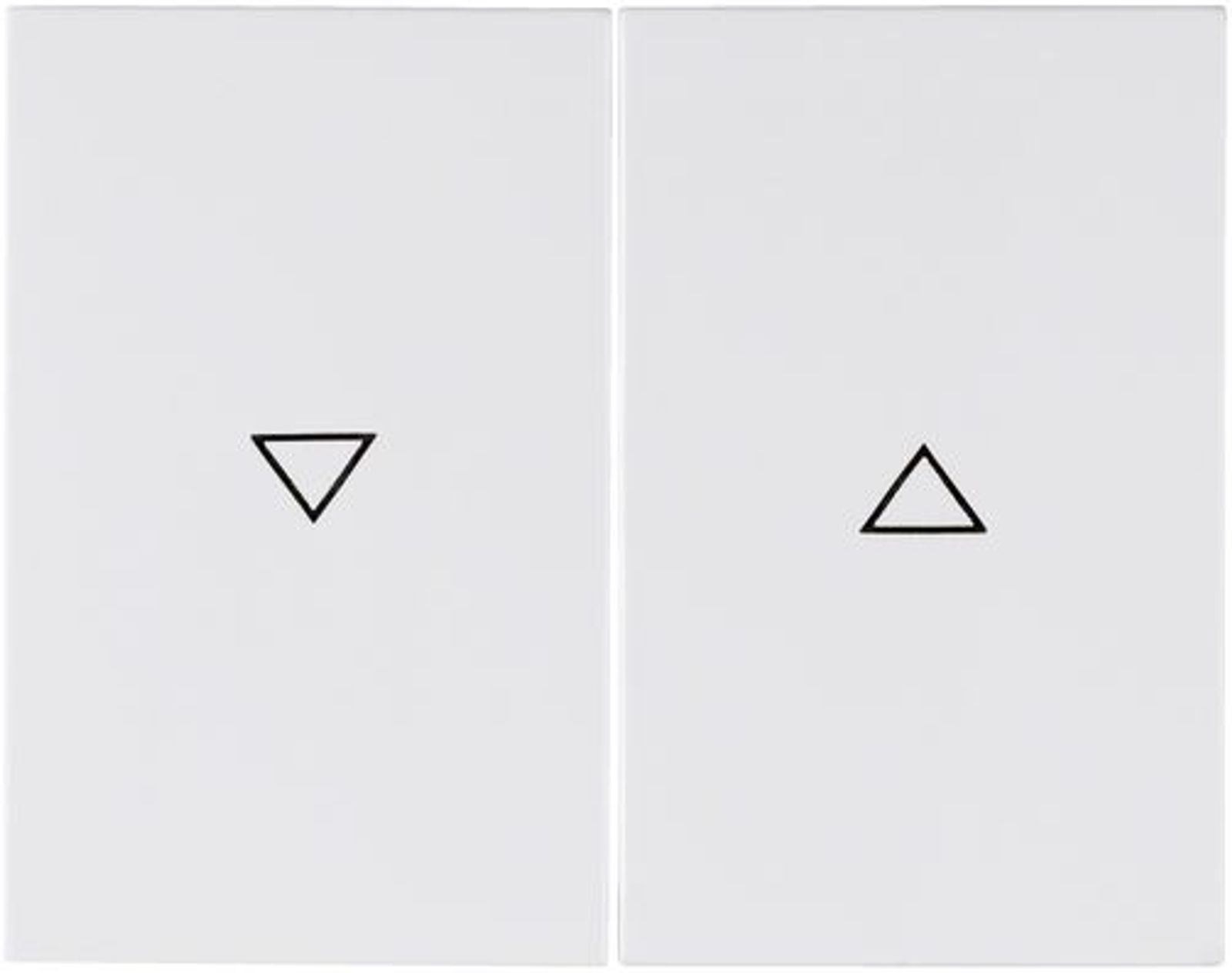 Berker 14357109 Wippe 2fach mit Aufdruck Symbol Pfeil K.1 polarweiß, glänzend