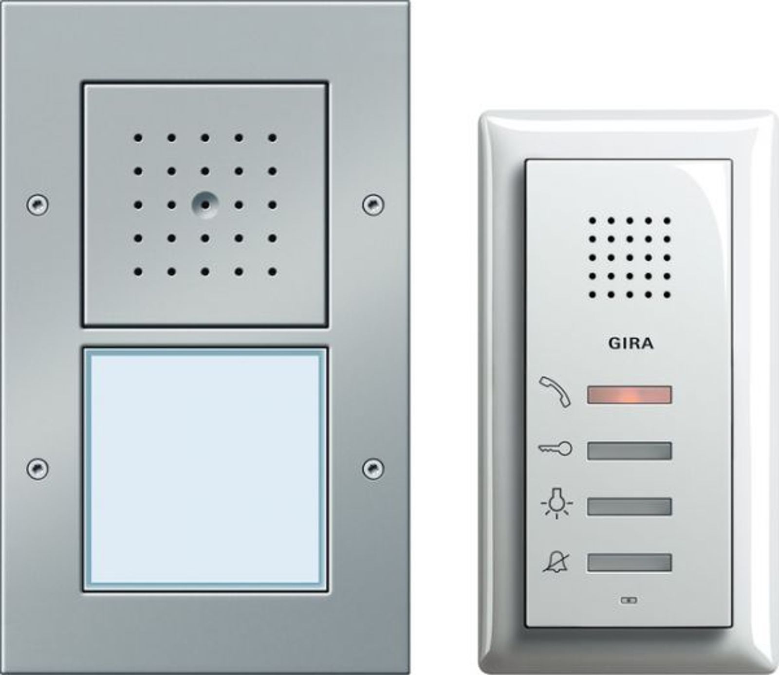 Gira Türsprech-Set Bus 1xTeiln Alu reinweiß Türko 049543 1LS