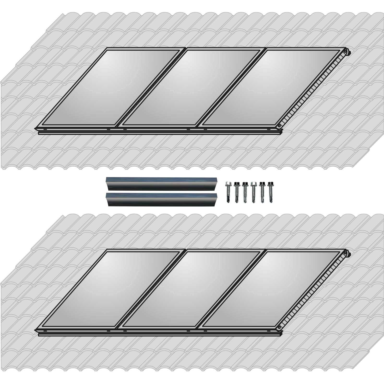Wolf Solar Paket 13,8 m² mit 6 Flachkollektoren TopSon F3-1, SM1-2 Regelung