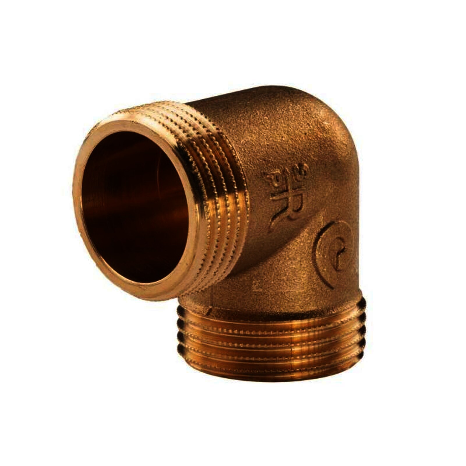 Messing Gewinde-Fitting 90° Winkel 1"AG - 1"AG (DN 25) - schwere Ausführung