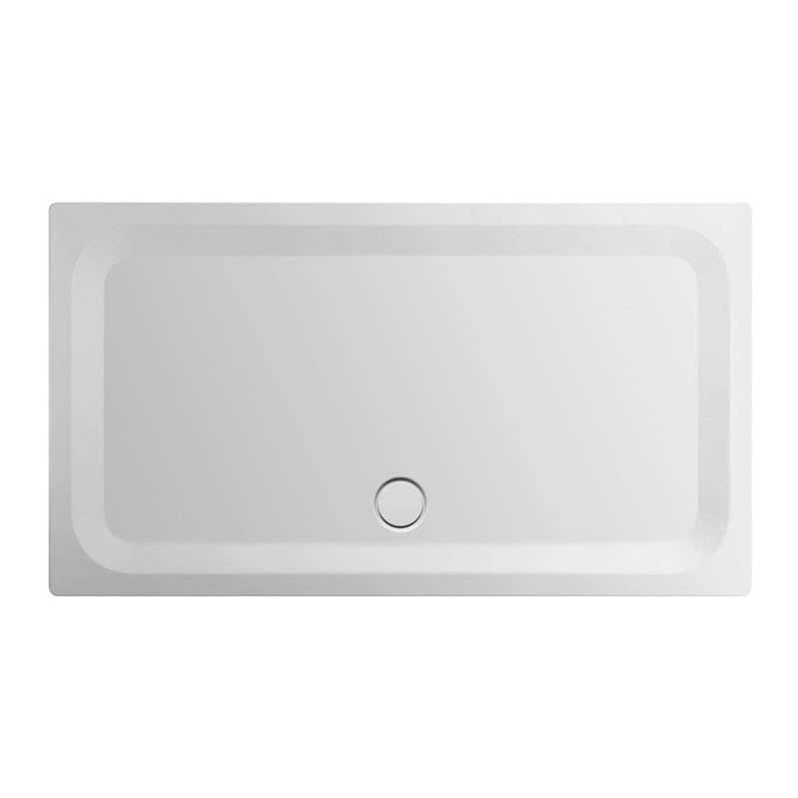 Stahl-Brausewanne Bette SUPER-FLACH 5951 160x70x3,5 cm weiß AE mit MinimumTräger