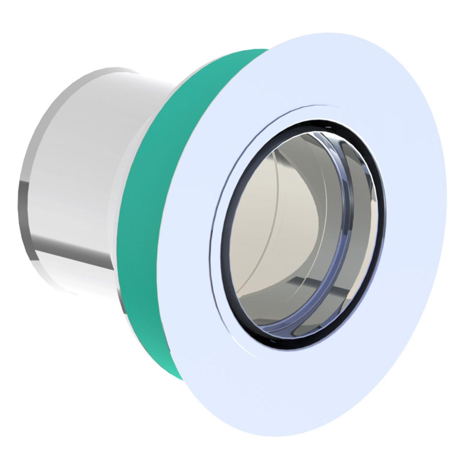 Jeremias PELLET-LINE Anschlussstutzen mit integriertem Wandfutter Ø 080 mm Edelstahl unlackiert Ø 100 mm