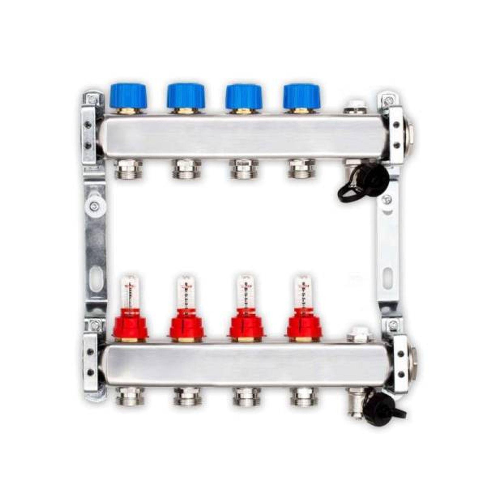 40 m² Set Noppensystem 30 mm WLG 040 16x2 Alu-Verbundrohr Raster 10 cm 4 Heizkreise Regler 230 V + Zubehör