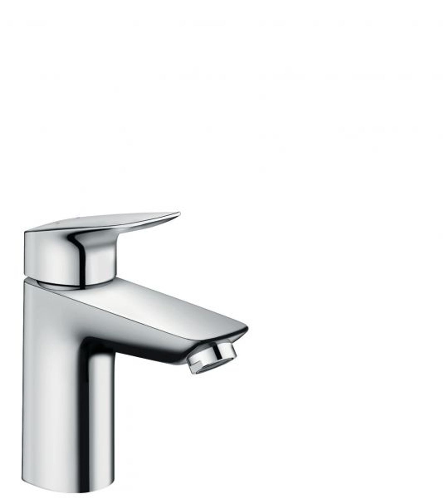 Waschtischmischer 100 Logis chrom mit Metall-Ablauf