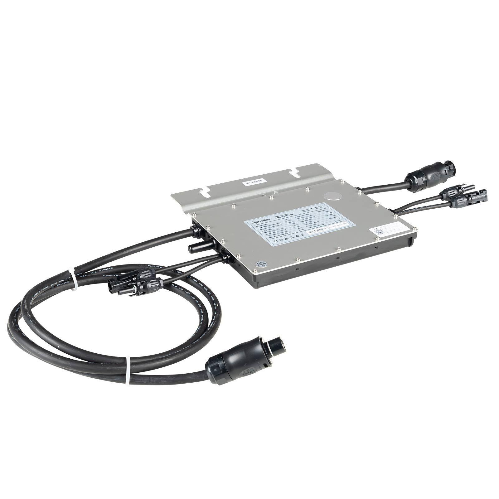 Priwatt Balkonkraftwerk priBasic Duo Paket 2x 375 Wp/600 W Solaranlage ohne Halterung inkl. Wechselrichter Hoymiles