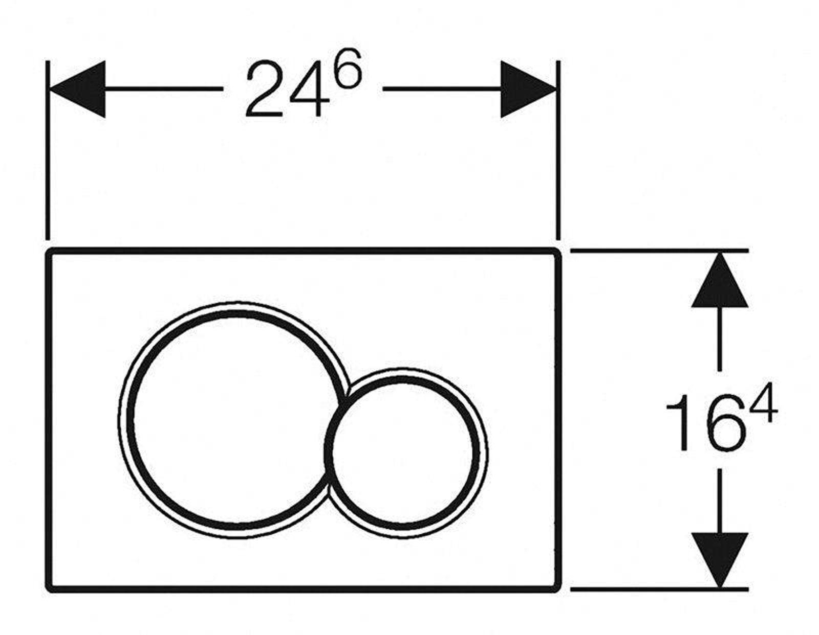 GEBERIT Betätigungsplatte SIGMA01 für 2-Mengen-Spülung, weiss