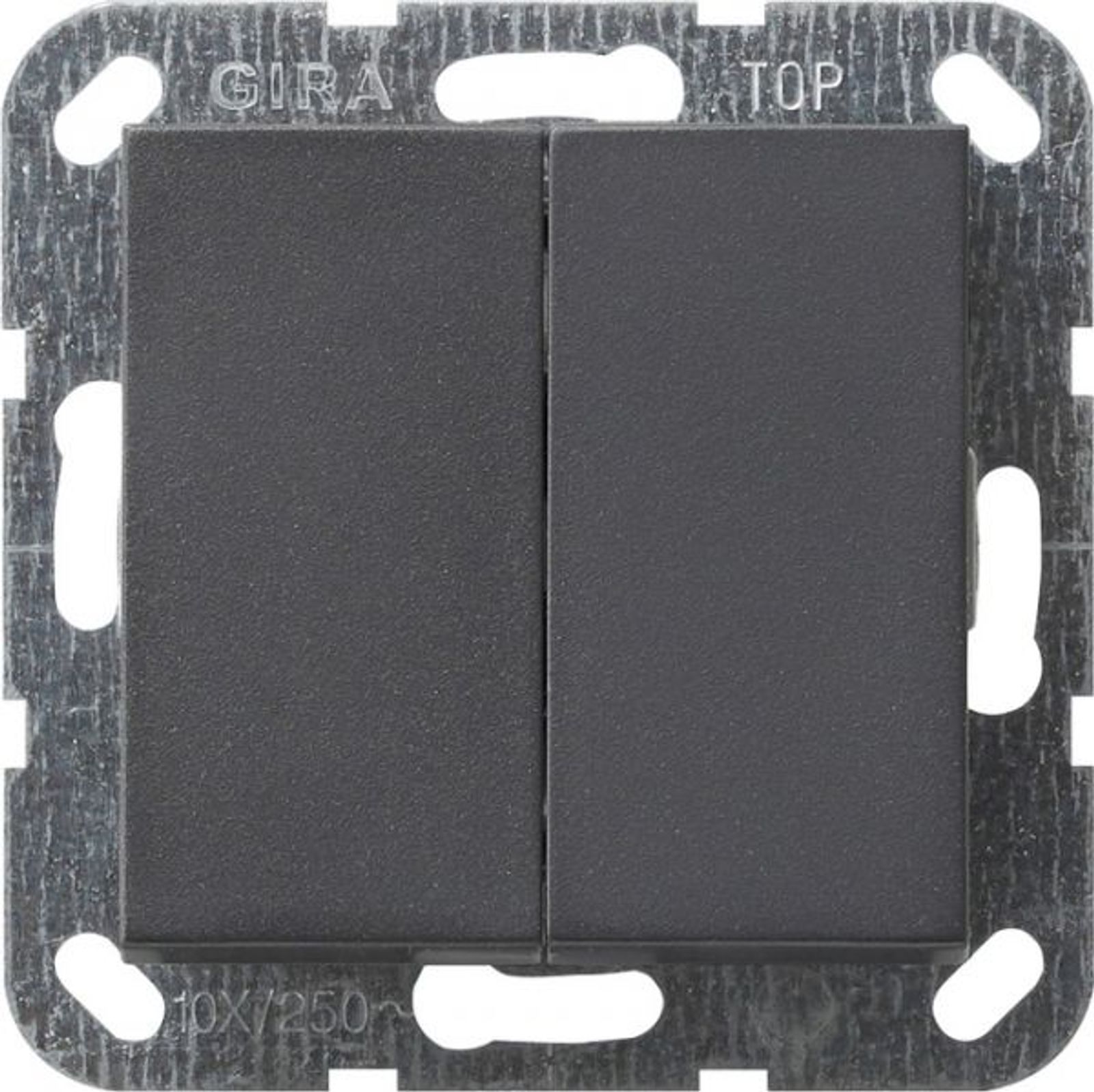 Gira Serienschalter Taster anthrazit UP IP20 System 55 012528 2-fach