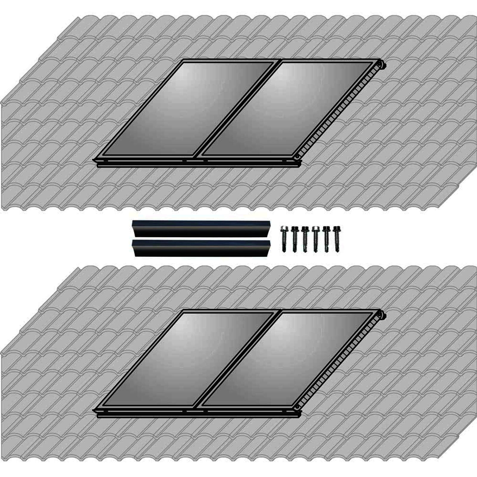 Wolf Solar Paket 9,2 m² mit 4 Flachkollektoren TopSon F3-1, SM1-2 Regelung