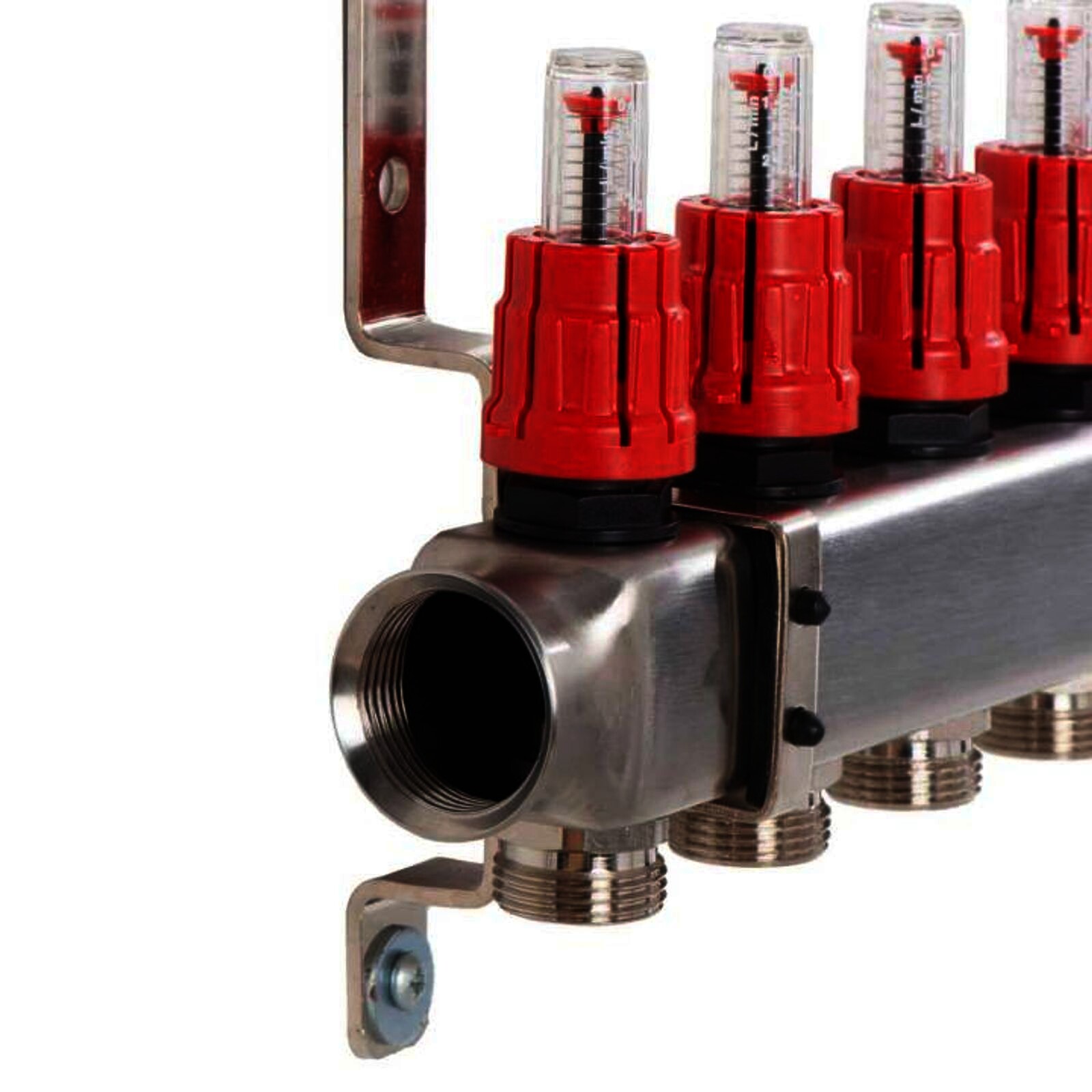 Heizkreisverteiler BASIC für Fußbodenheizung 3 Heizkreise mit Kugelhahn-Set