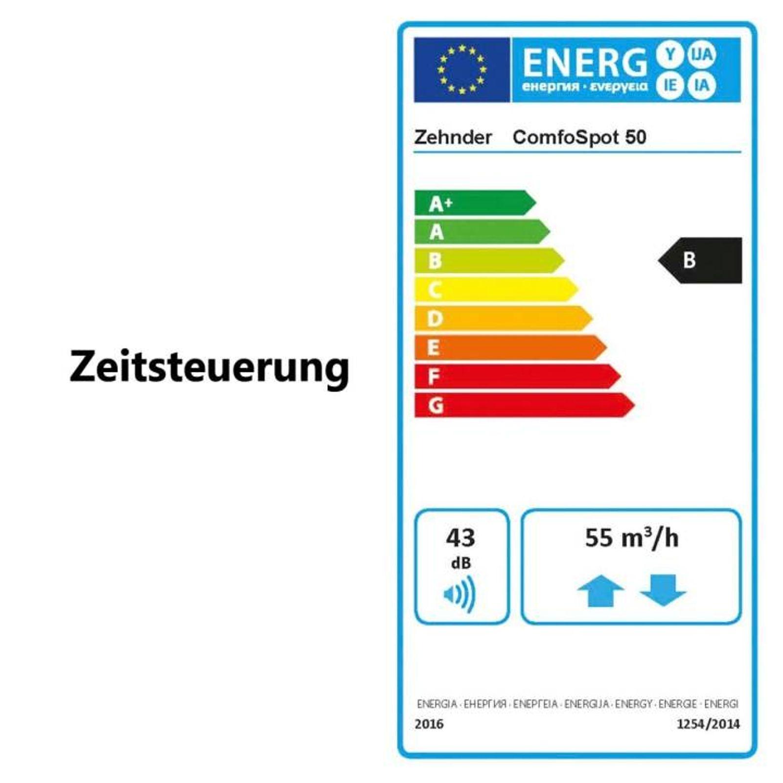 Dezentrales Zehnder Komfort-Lüftungsgerät ComfoSpot 50 Außenwandhaube Edelstahl