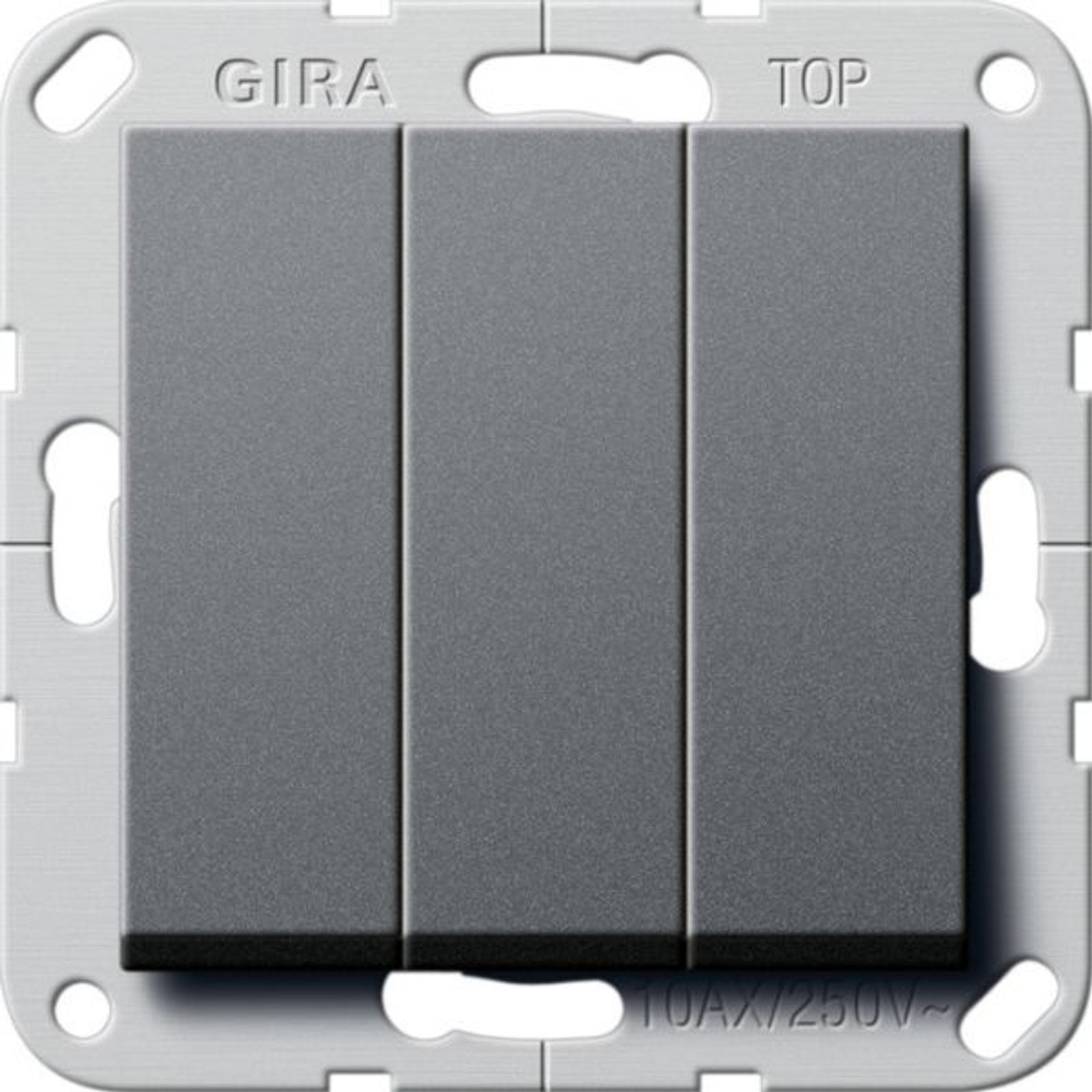 Gira Wechselschalter anthrazit UP IP20 3-fach System 55 283228