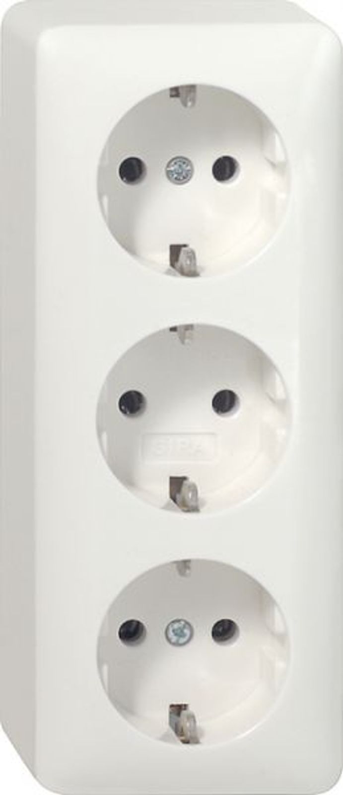 Gira Steckdose 3-fach reinweiß mit AP IP20 AP 078913 Schutzkontakt