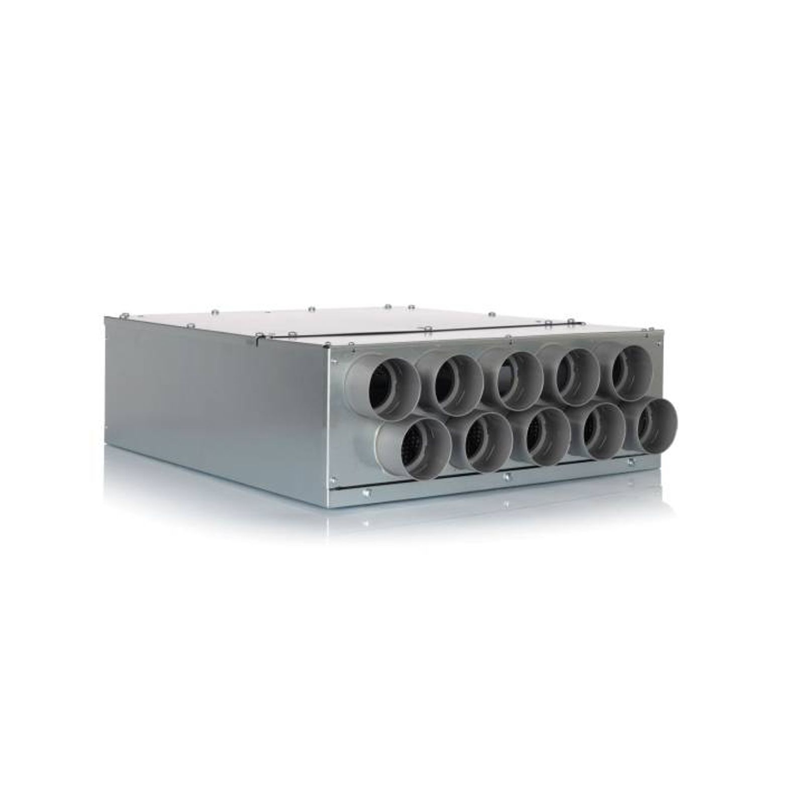 Luftverteiler 10x DN75 für Kunststoff-Flexkanal mit Schalldämpfer DN160
