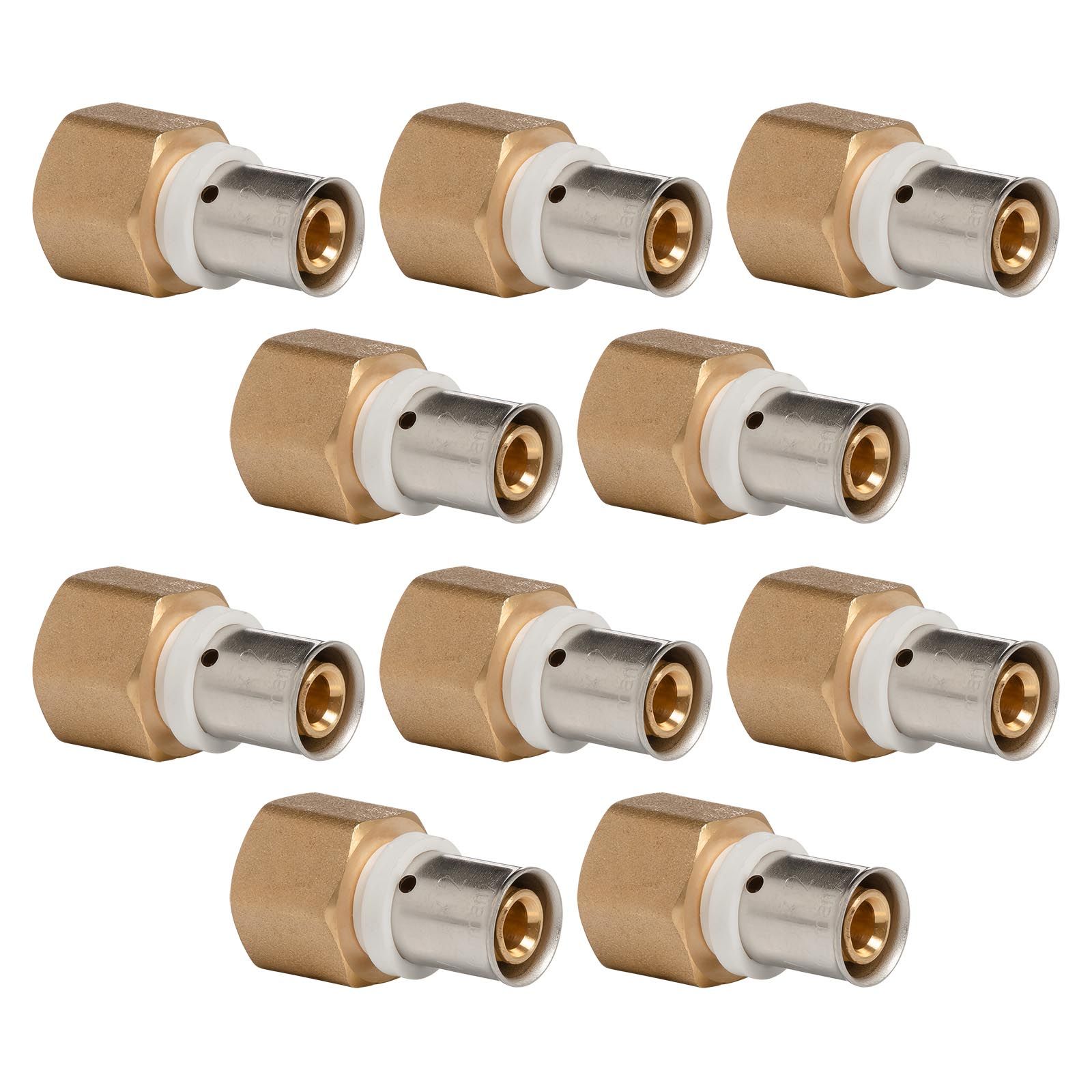 Selfio-Press Aluverbund Pressfitting  Übergang Innengewinde 16 x 2 - 1/2" TH + U Kontur DVGW - 10 Stück