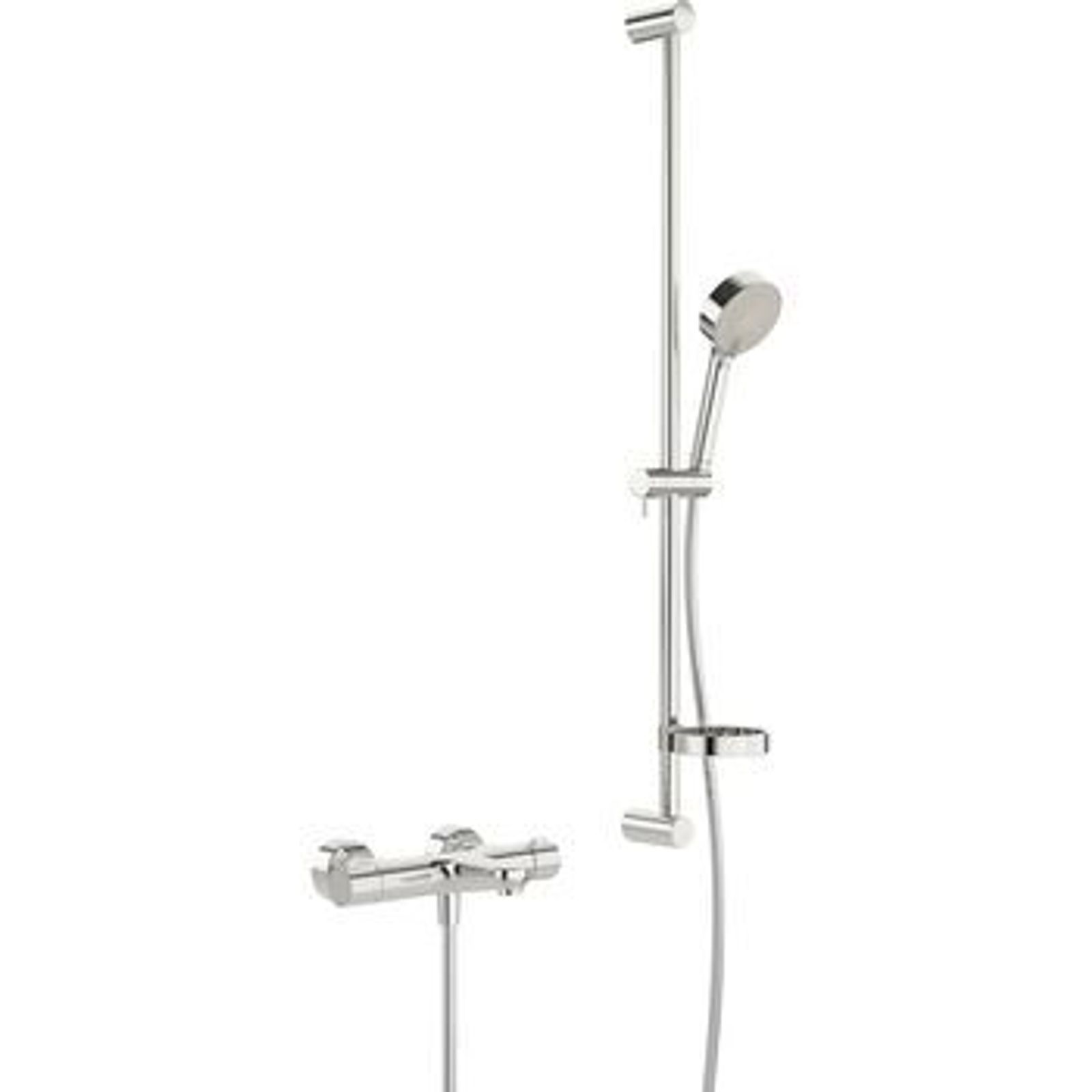 Hansa Wannen-Thermostat-Batterie Wand- stangenset Hansaprisma 4810 chrom