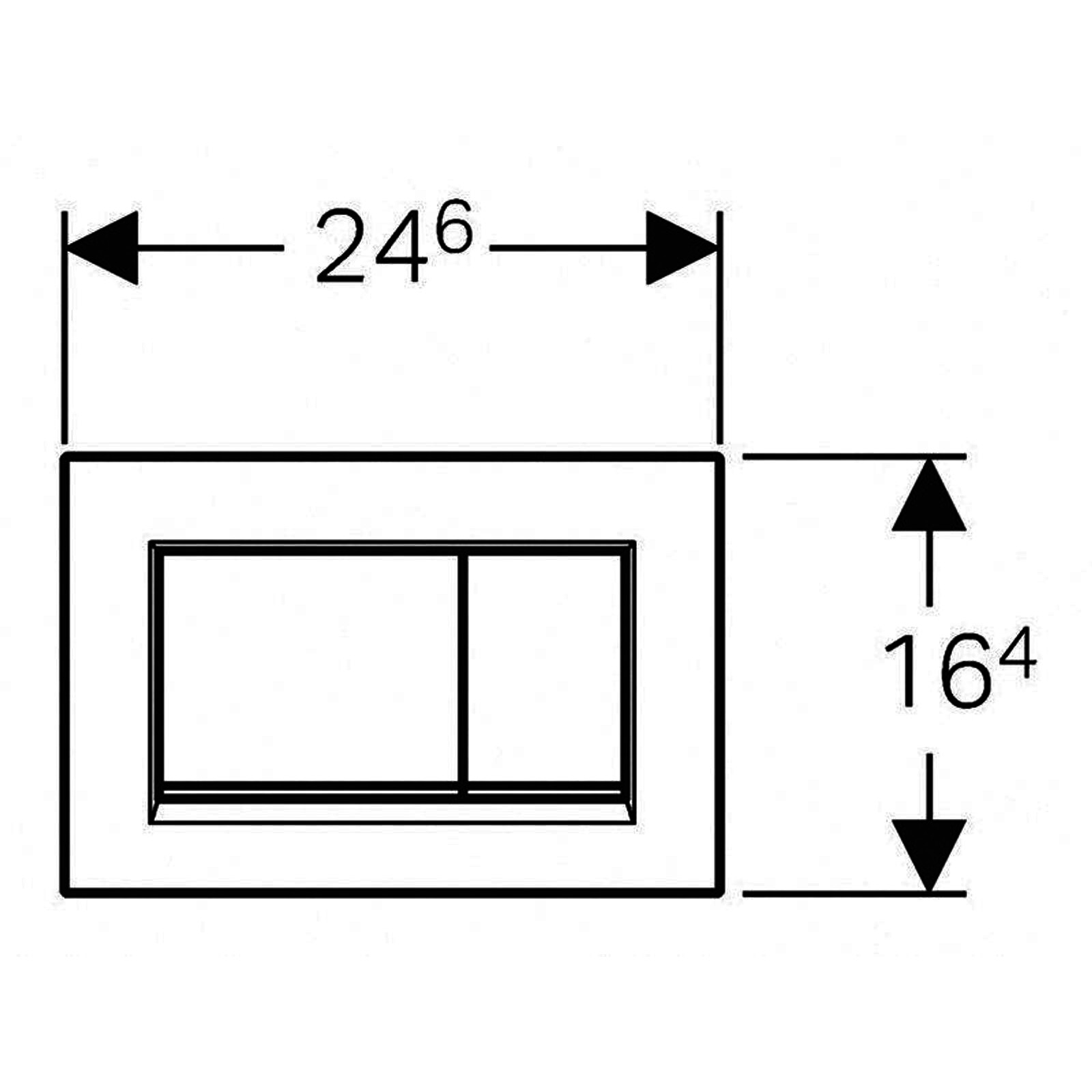 GEBERIT Betätigungsplatte SIGMA30 für 2-Mengen-Spülung, weiss / glanzchrom